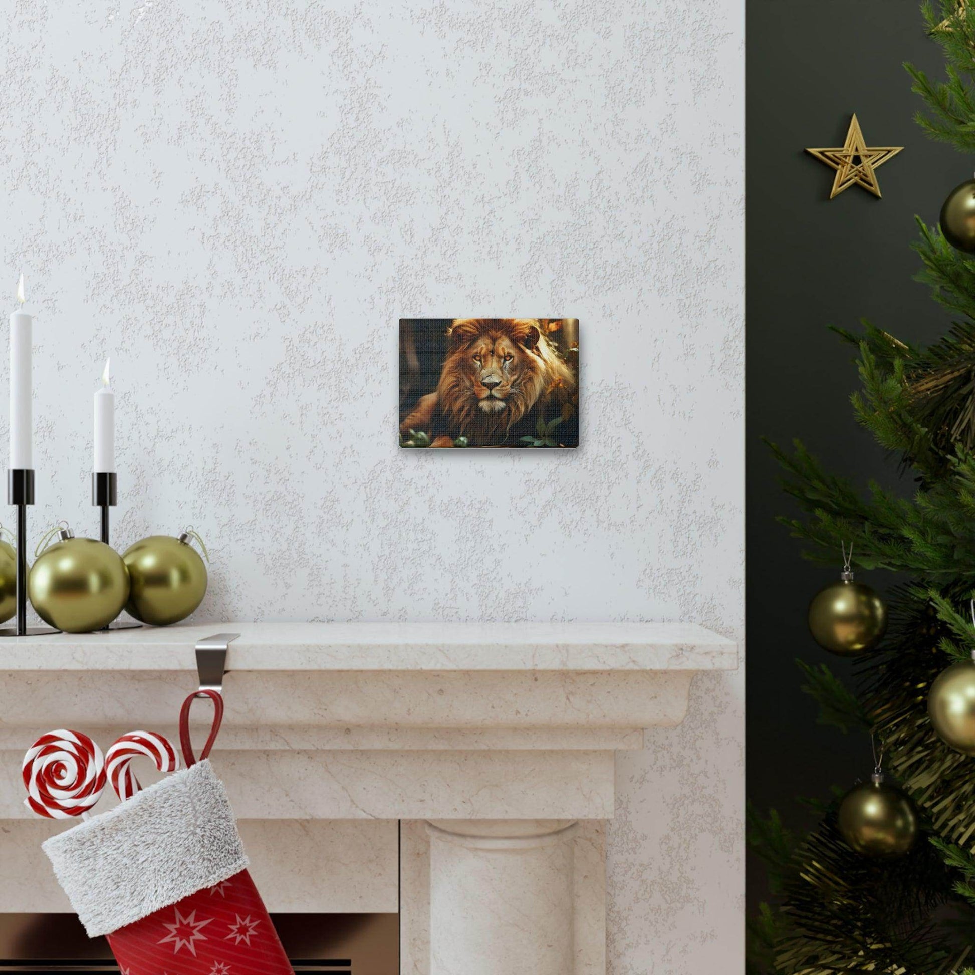 Lion In Nature Art Canvas Gallery Wraps Lion Print Large Canvas Art Animal Wall Art minimalist Wall Art Lover Gift - Giftsmojo