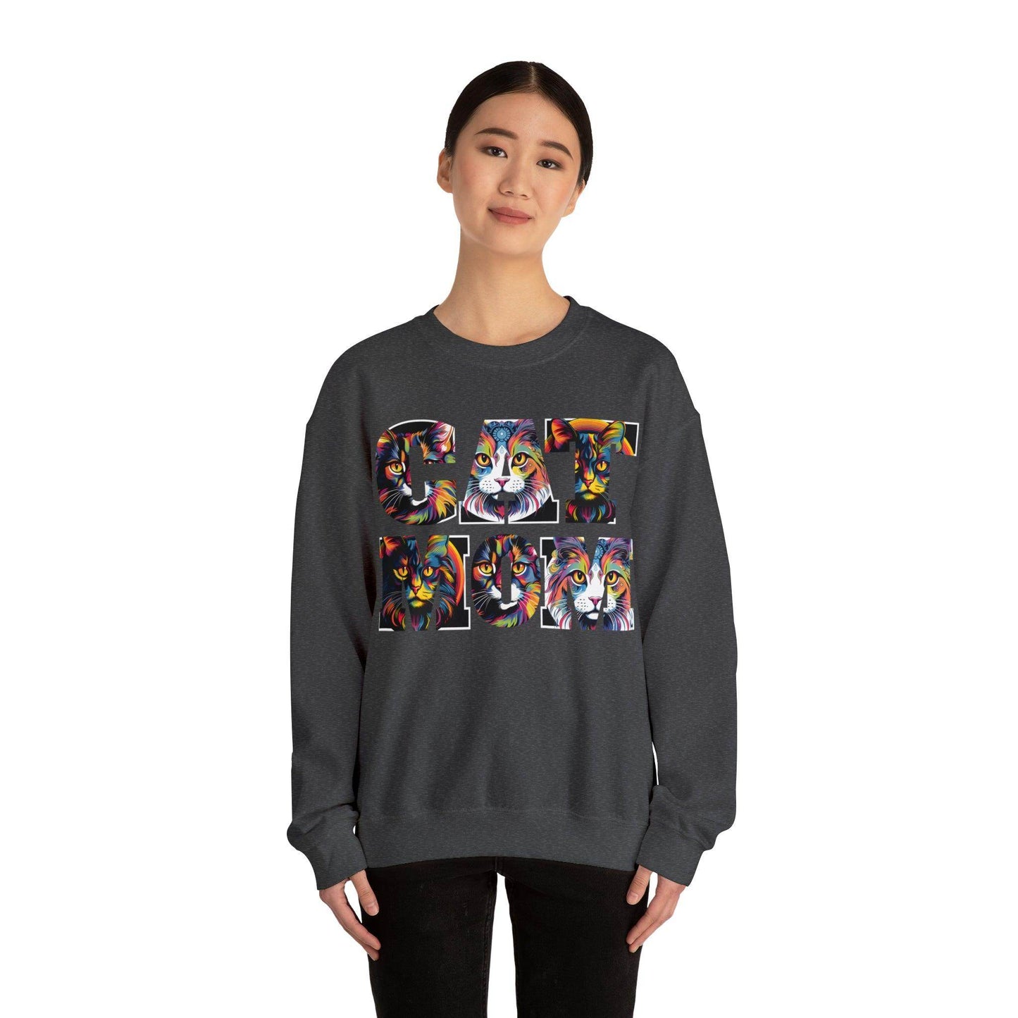 Vintage Cat Sweatshirt Cat Mom Sweatshirt Cat Crewneck Sweatshirt Cat Mom Gift Cat Lover Gift Animal Lover Cat Mama Shirt Cat Lover Sweater - Giftsmojo