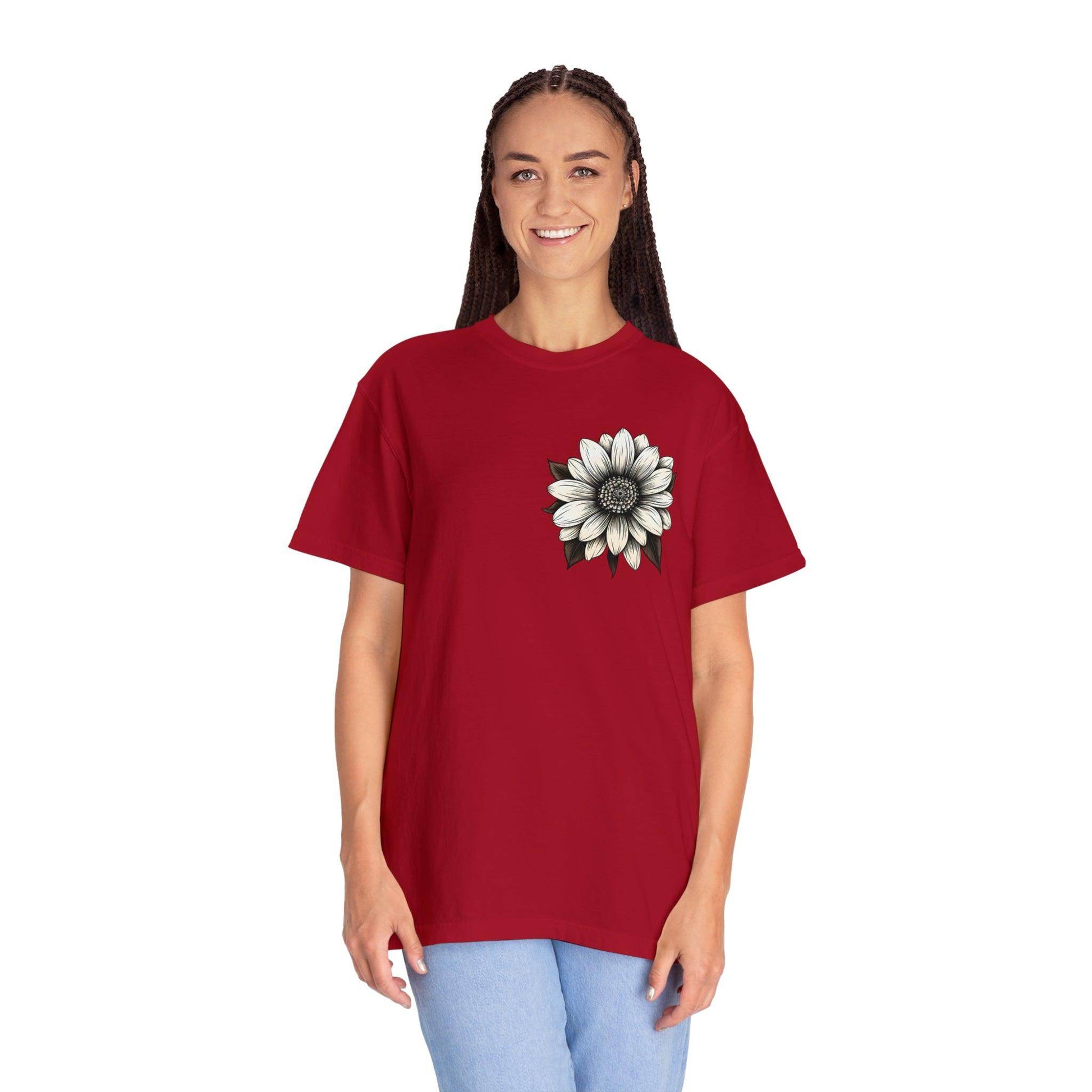 Sunflower Shirt Women Flower Shirt Aesthetic Women Top Floral Graphic Tee Floral Shirt Flower T-shirt, Wild Flower Shirt Gift For Her - Giftsmojo