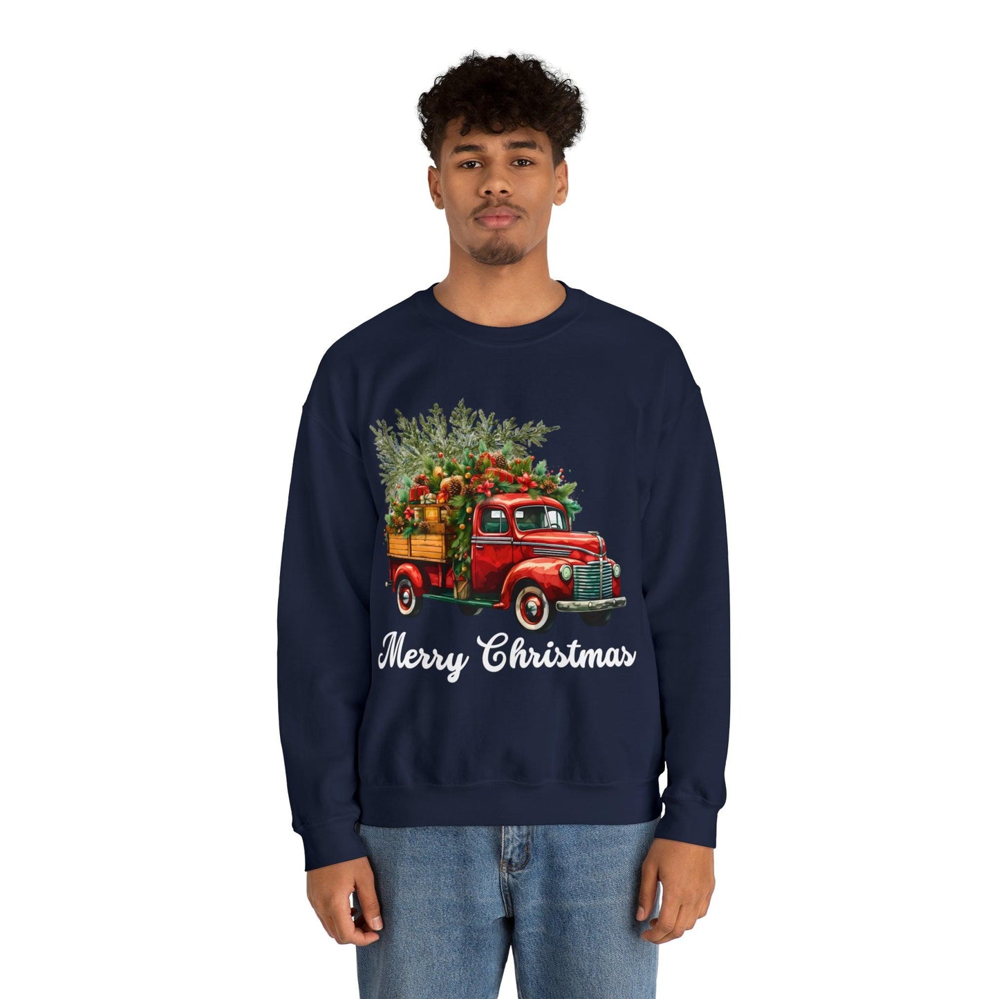 Christmas Tree Truck Sweatshirt Christmas Truck Sweatshirt Christmas Sweater Tree Truck Shirt Christmas Sweatshirt Tree Sweat Pine Tree Pullover - Giftsmojo