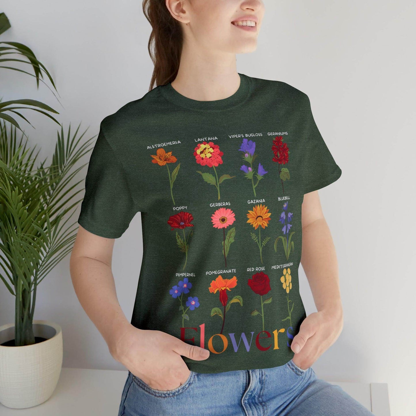 Wildflower Tshirt, Flower Shirt, Types of Flowers Shirt, Floral Tshirt, Gift for Women, Ladies Shirts Best Friend Gift, Plant Mom Nature - Giftsmojo