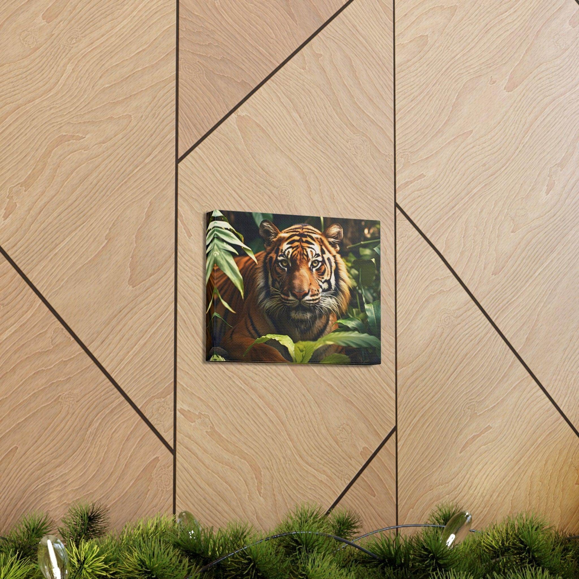 Tiger In Nature Art Canvas Gallery Wraps Tiger Print Large Canvas Art Animal Wall Art minimalist Wall Art Lover Gift - Giftsmojo