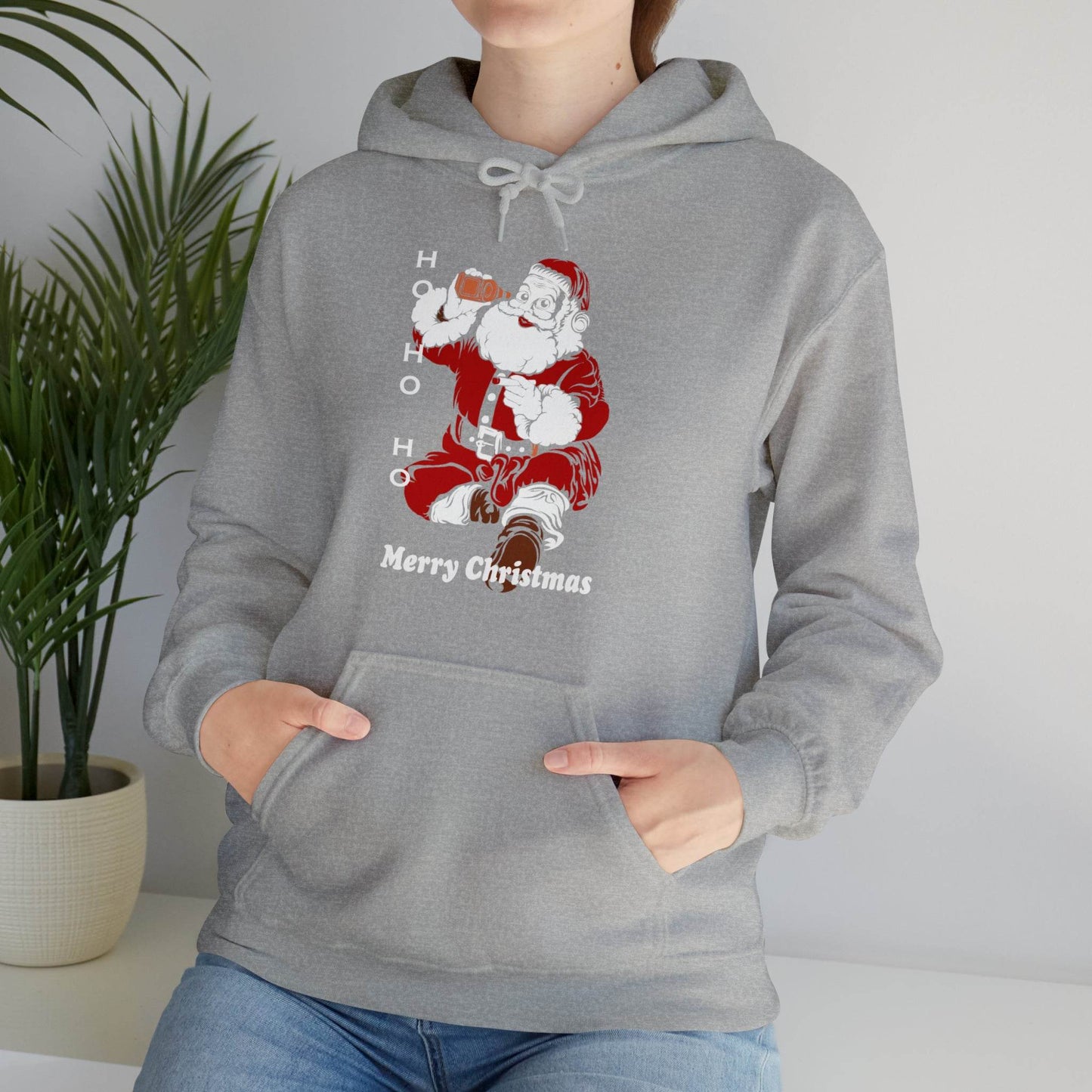 Ho HO Ho Merry Christmas Unisex Heavy Blend Hooded Sweatshirt Christmas Shirt Hoodie - Giftsmojo