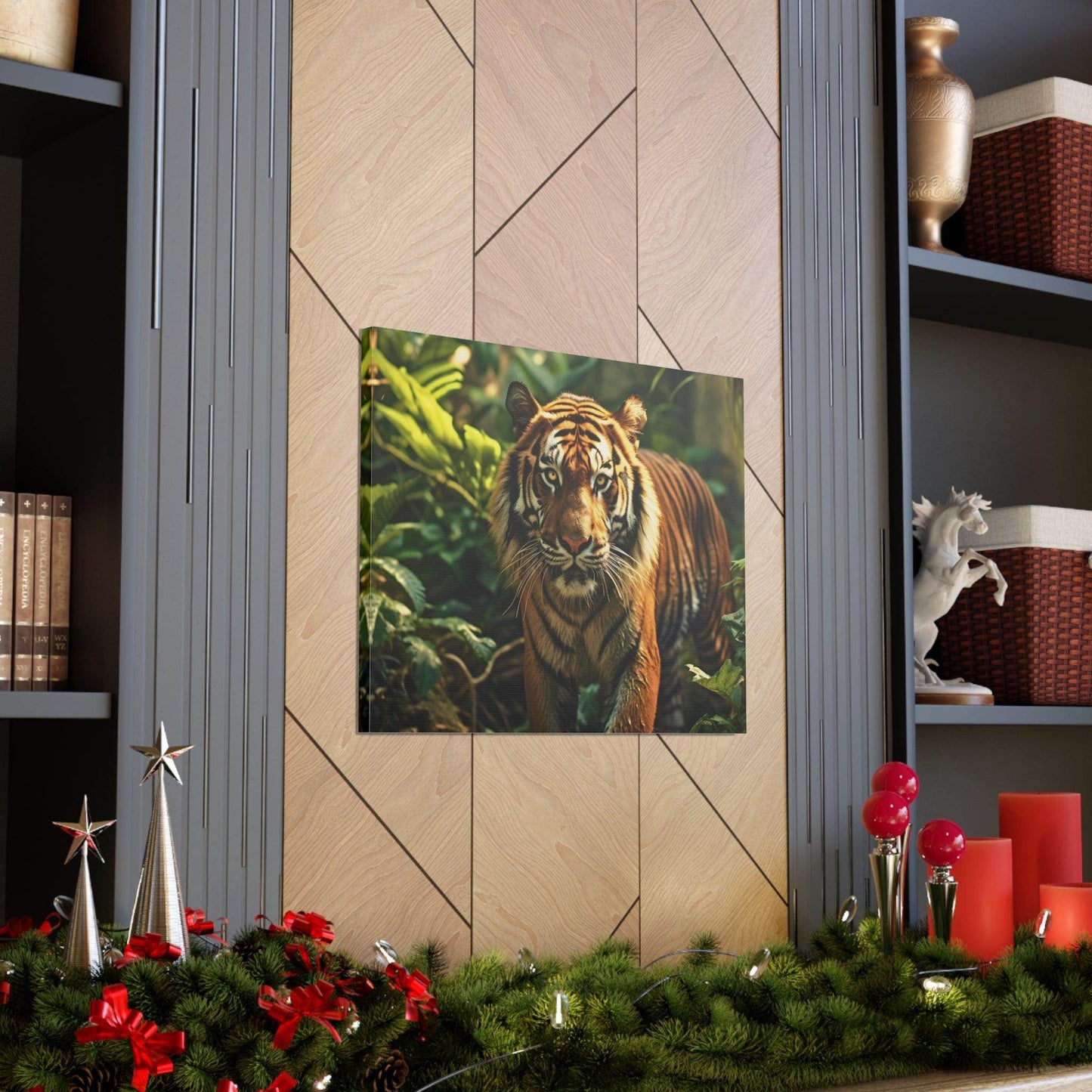 Tiger In Nature Art Canvas Gallery Wraps Tiger Print Large Canvas Art Animal Wall Art minimalist Wall Art Lover Gift - Giftsmojo