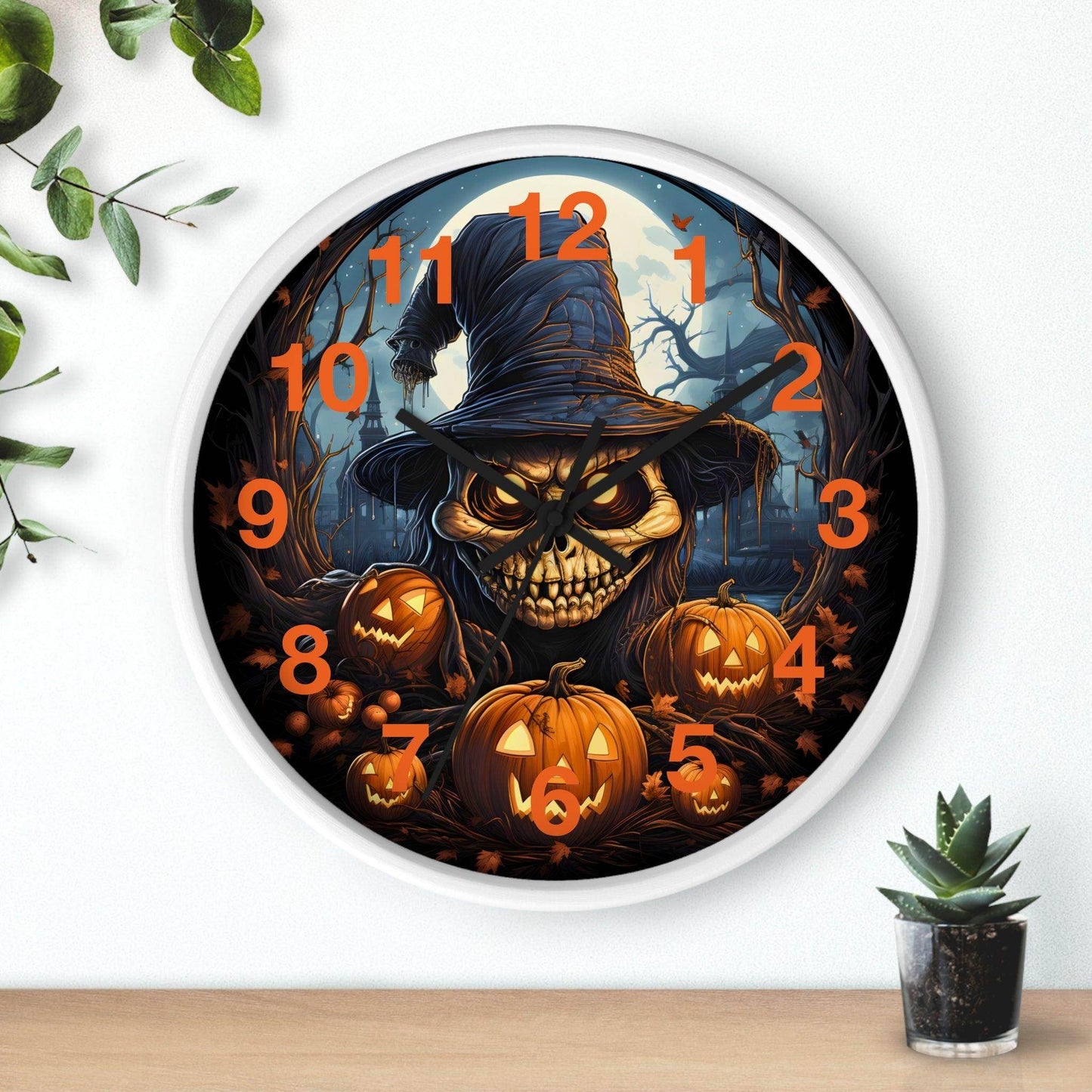 Halloween Ghost Wall Clock Home Decor Halloween Wall Clocks Halloween Clock Fall Clock Halloween Decor - Giftsmojo