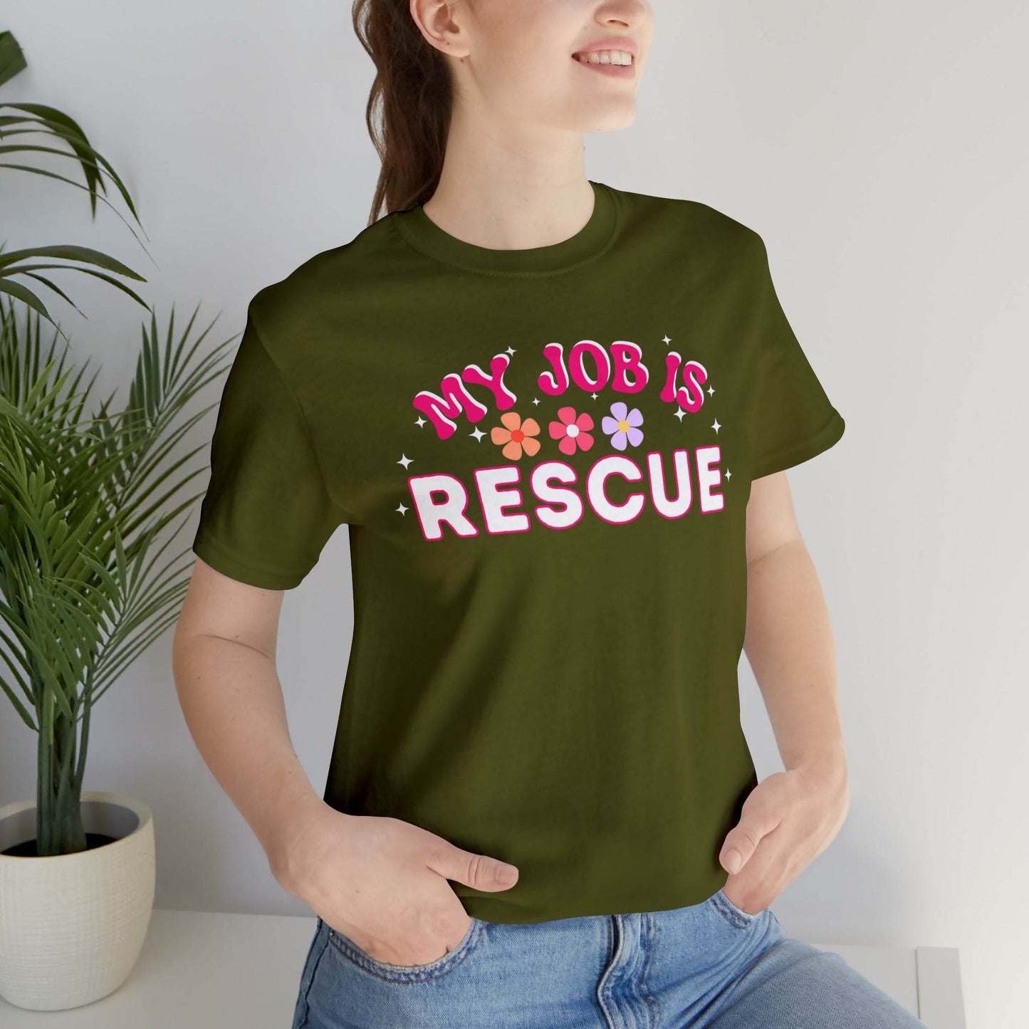 My Job is Rescue Shirt Firefighter Shirt Coast Guard Shirt Paramedic, Lifeguard, - Giftsmojo