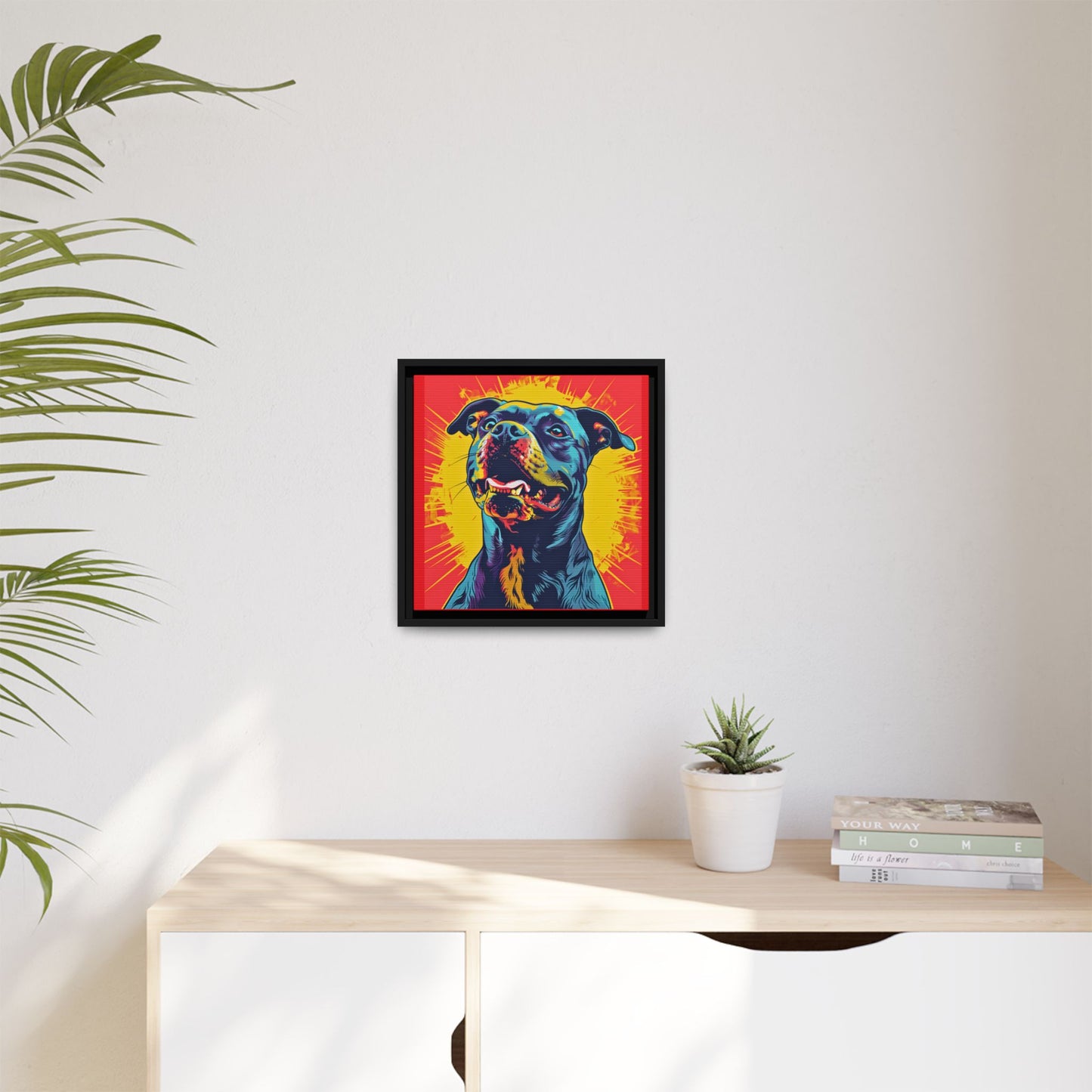 Dog Wall Art Framed Canvas Wall Art Print