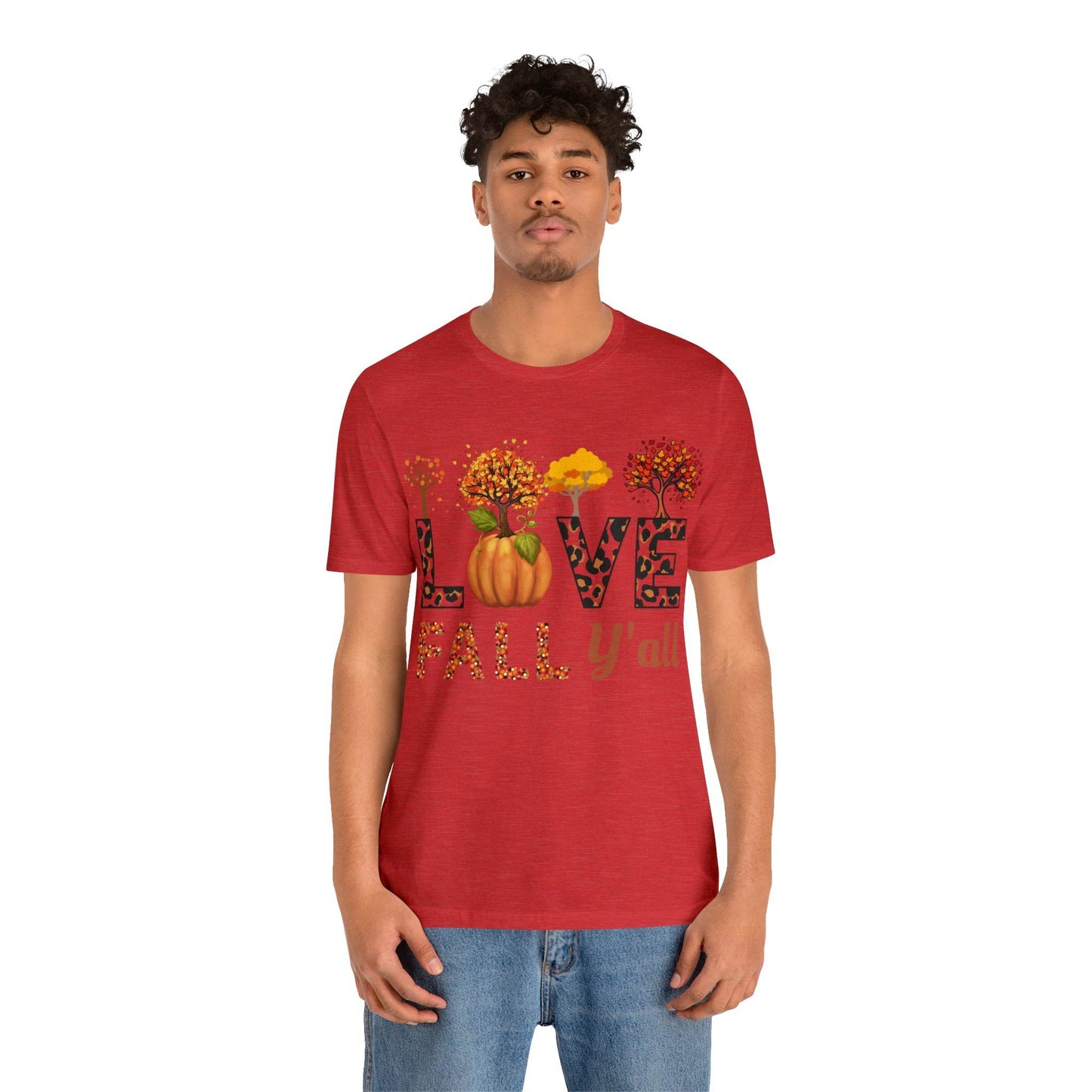 Leopard Print Love Fall Y'all, Fall shirt, Fall lover gift - Giftsmojo