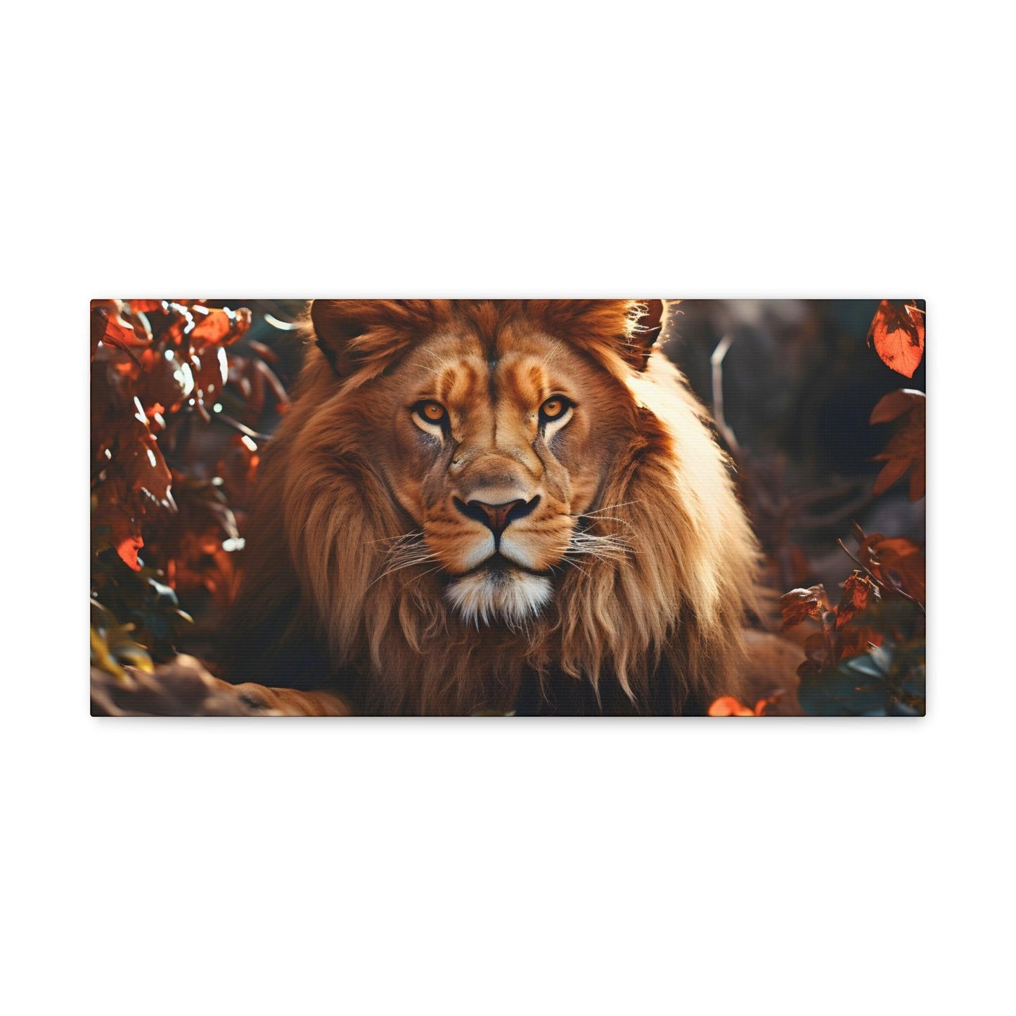 Lion In Nature Art Canvas Gallery Wraps Lion Print Large Canvas Art Animal Wall Art minimalist Wall Art Lover Gift