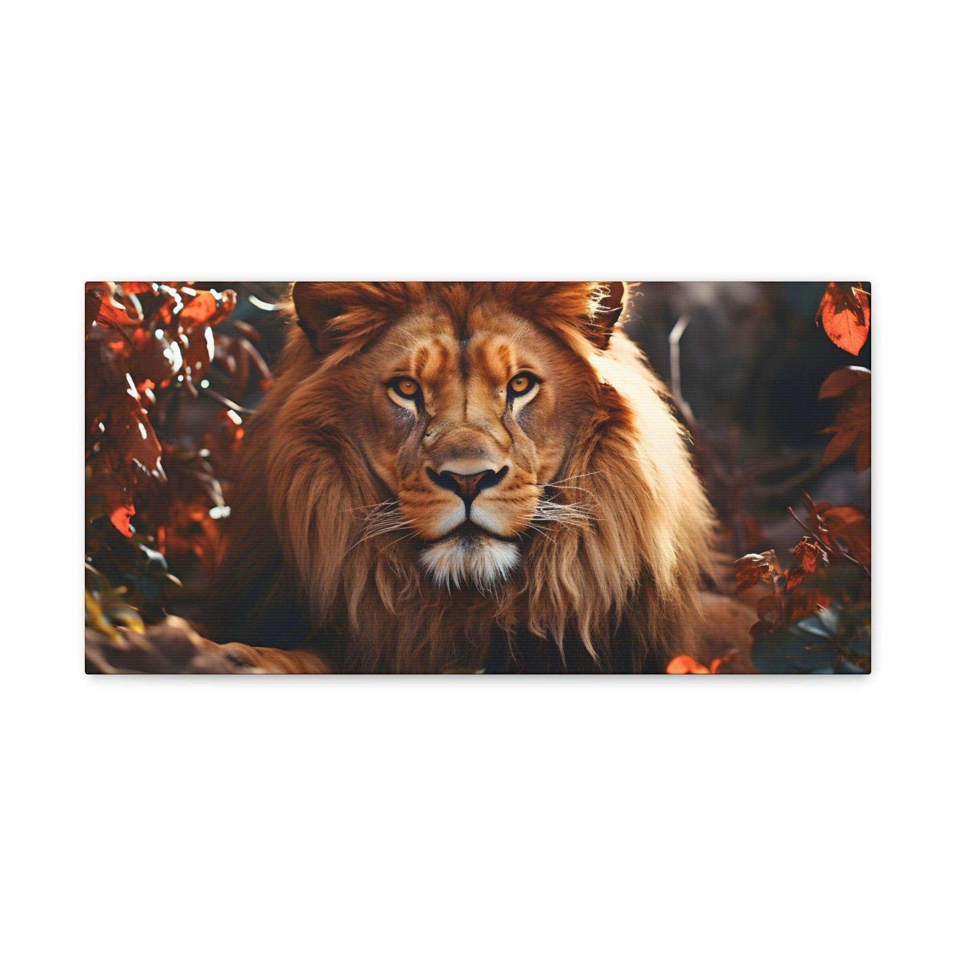 Lion In Nature Art Canvas Gallery Wraps Lion Print Large Canvas Art Animal Wall Art minimalist Wall Art Lover Gift - Giftsmojo