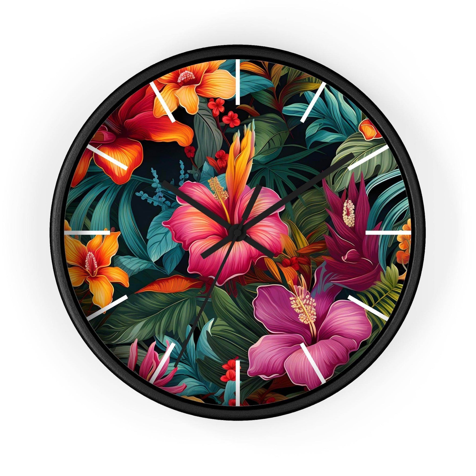 Wild Flower Wall Clock Flower Wall Clocks Home Clock Spring Clock Floral Clock Home Decor - Giftsmojo