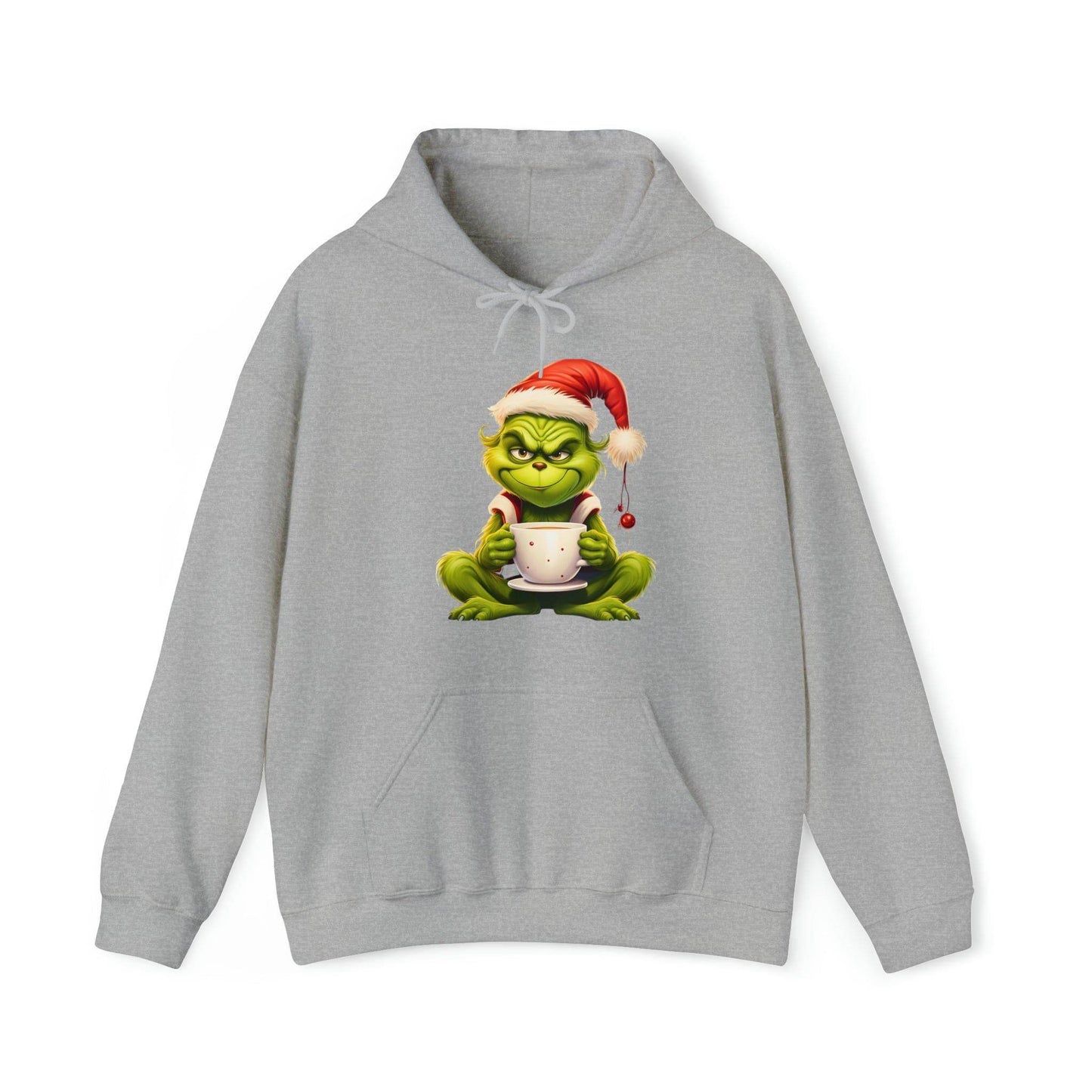 Funny Grinch Hooded Sweatshirt Grinch Christmas Sweatshirt Christmas Sweater Truck Pullover Christmas Tree Sweat Pine Tree Pullover Grinch With a Mug - Giftsmojo