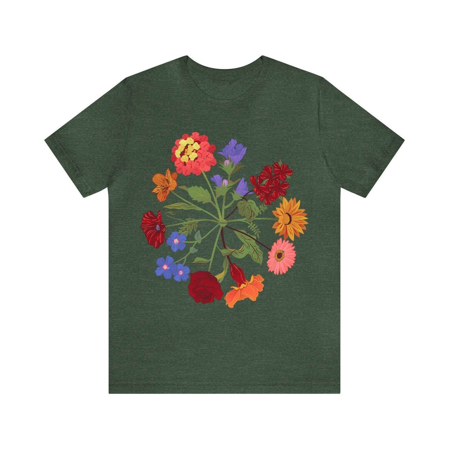 Wildflower Tshirt, Flower Shirt, Types of Flowers Shirt, Floral Tshirt, Gift for Women, Ladies Shirts Best Friend Gift, Plant Mom Nature Tee - Giftsmojo