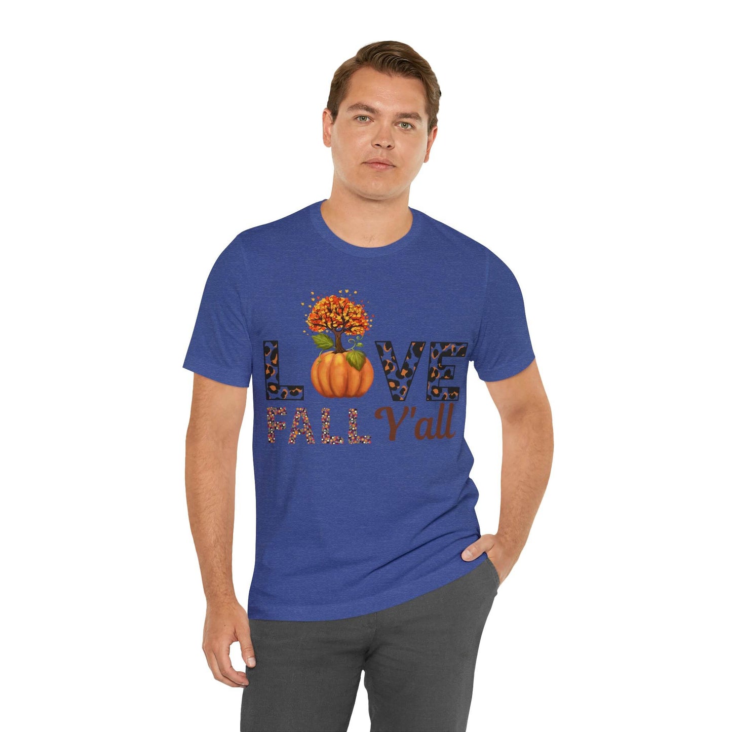 Leopard Print Love Fall Y'all shirt, Autumn Shirt, Fall shirt, Fall Gift - Giftsmojo