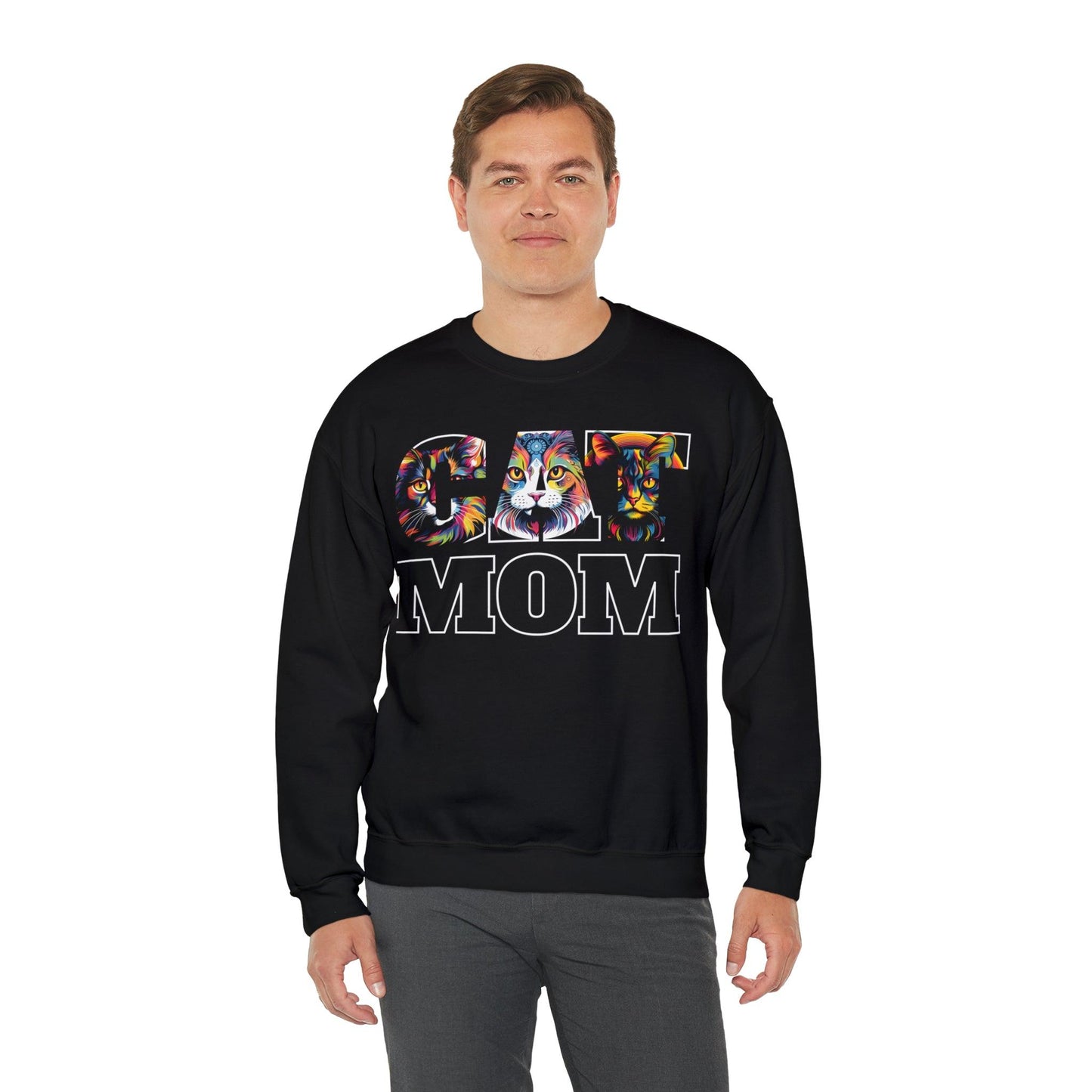 Cat Mom Sweatshirt Cat Sweatshirt Cat Crewneck Sweatshirt Cat Mom Gift Cat Lover Gift Cat Mama Shirt Cat Lover Sweater Animal Lover Gift