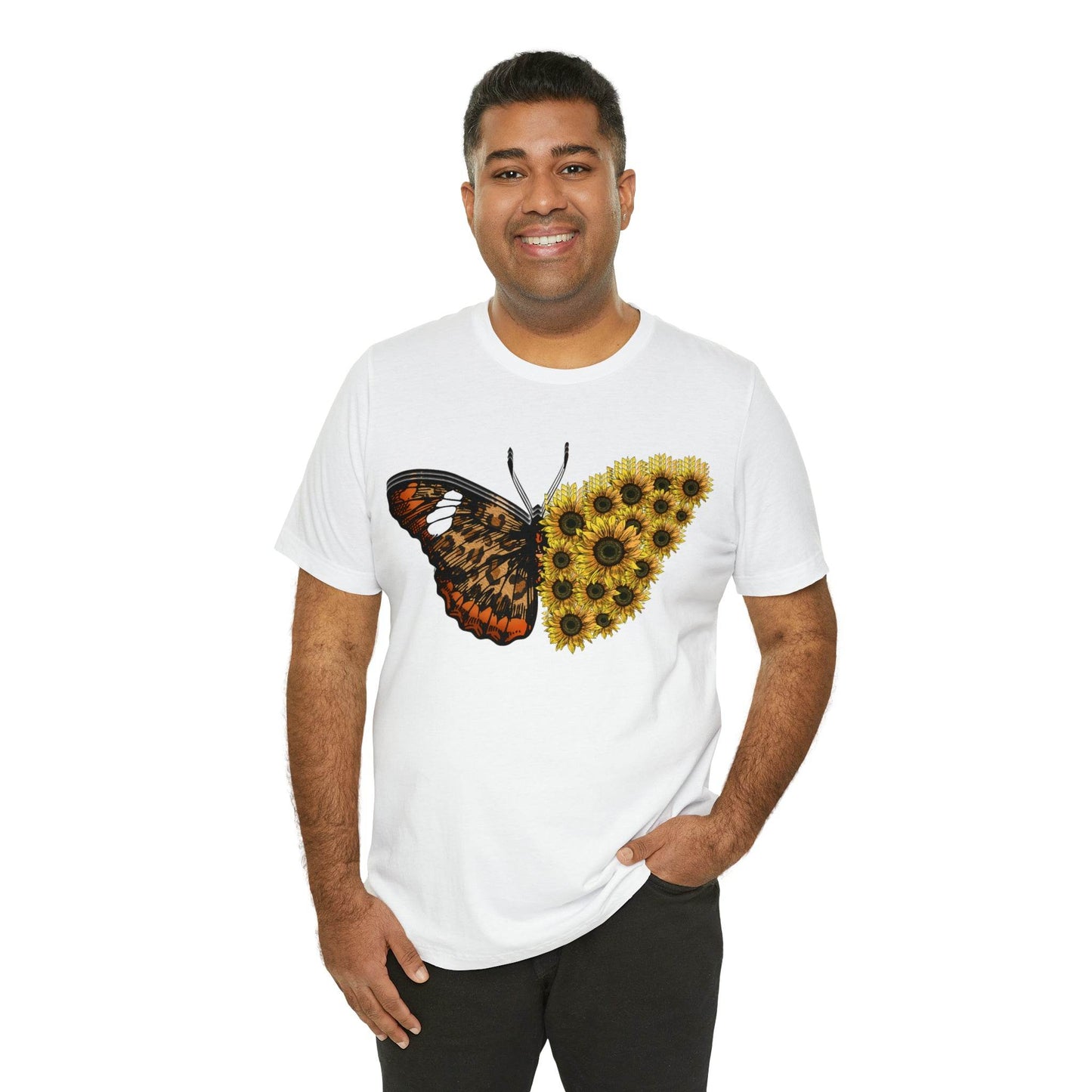 Butterfly Shirt, Sunflower Shirt, Insect Shirt Nature love T shirtFloral Tee Shirt, Flower Shirt, Garden Shirt, Womens Fall Summer shirt - Giftsmojo