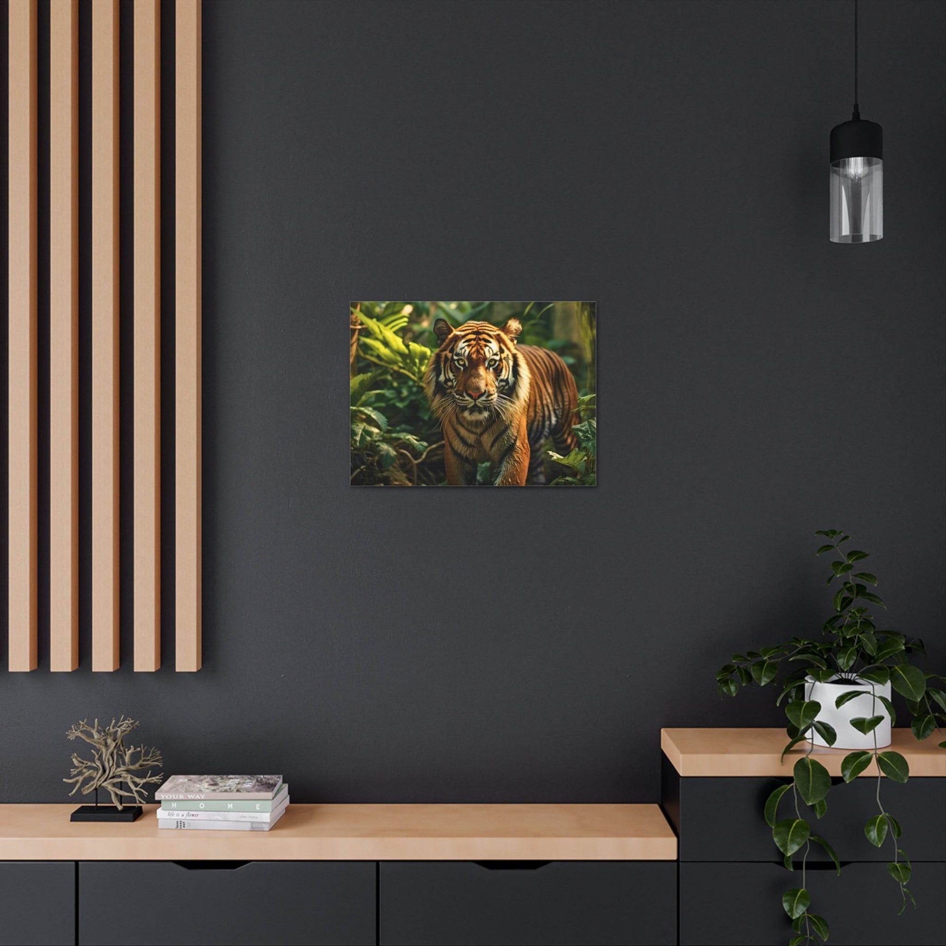 Tiger In Nature Art Canvas Gallery Wraps Tiger Print Large Canvas Art Animal Wall Art minimalist Wall Art Lover Gift - Giftsmojo