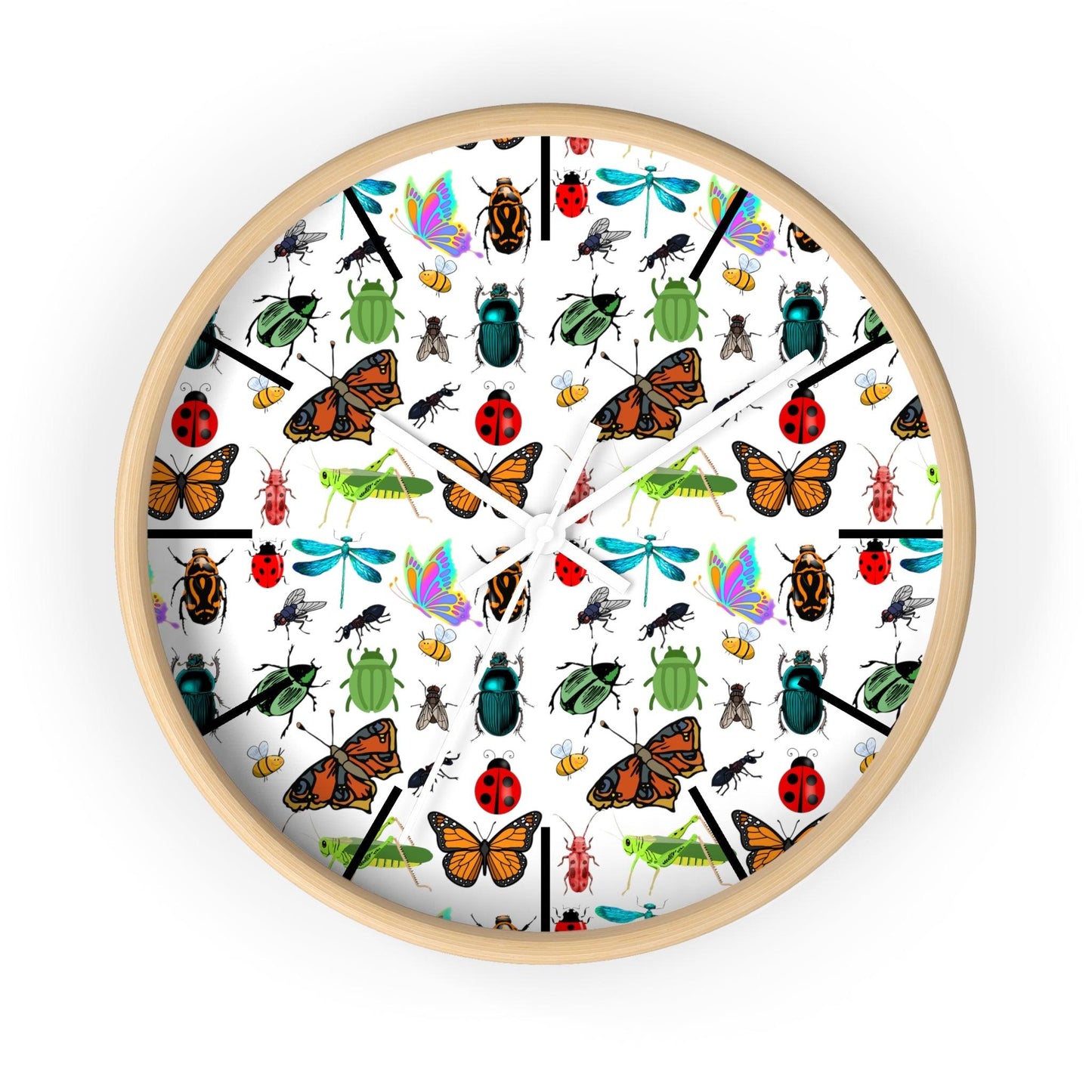 Bug Wall Clock Wall Clock Insects Wall Clock Home Decor Gift House Warming Gift - Unique Gift Farmhouse Clocks For Wall Living Room Bedroom
