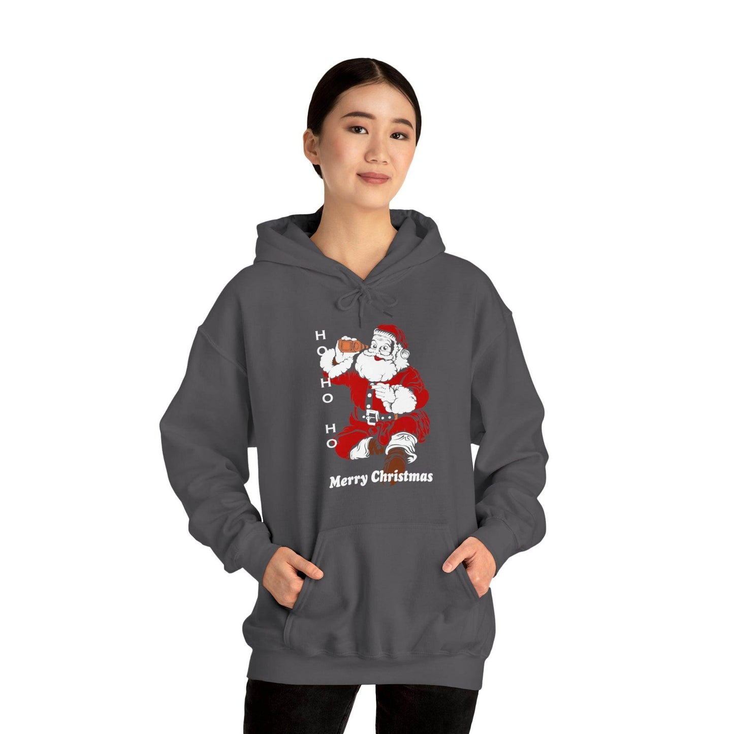 Ho HO Ho Merry Christmas Unisex Heavy Blend Hooded Sweatshirt Christmas Shirt Hoodie - Giftsmojo