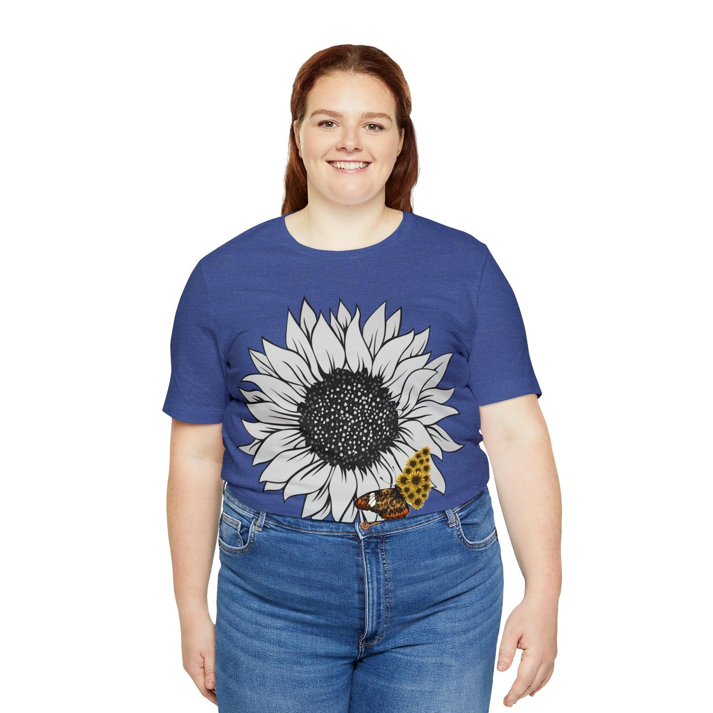 Flower Shirt, Sunflower Shirt, Floral Tee Shirt, Garden Shirt, Womens Fall Summer Shirt Sunshine Tee, Gift for Gardener, Nature love shirt