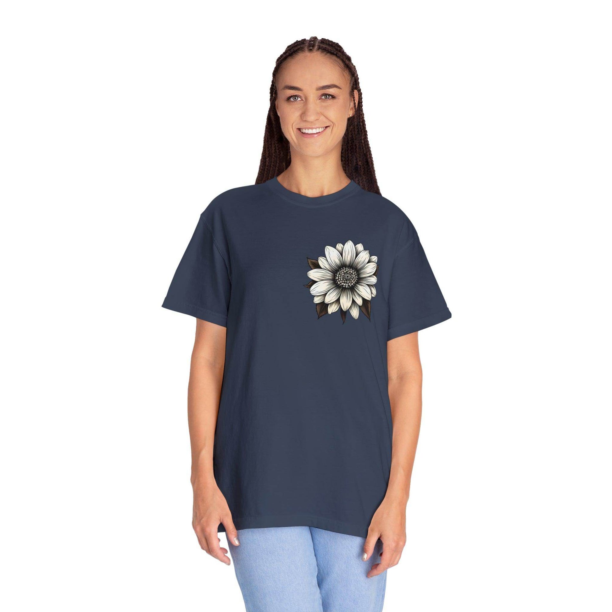 Sunflower Shirt Women Flower Shirt Aesthetic Women Top Floral Graphic Tee Floral Shirt Flower T-shirt, Wild Flower Shirt Gift For Her - Giftsmojo