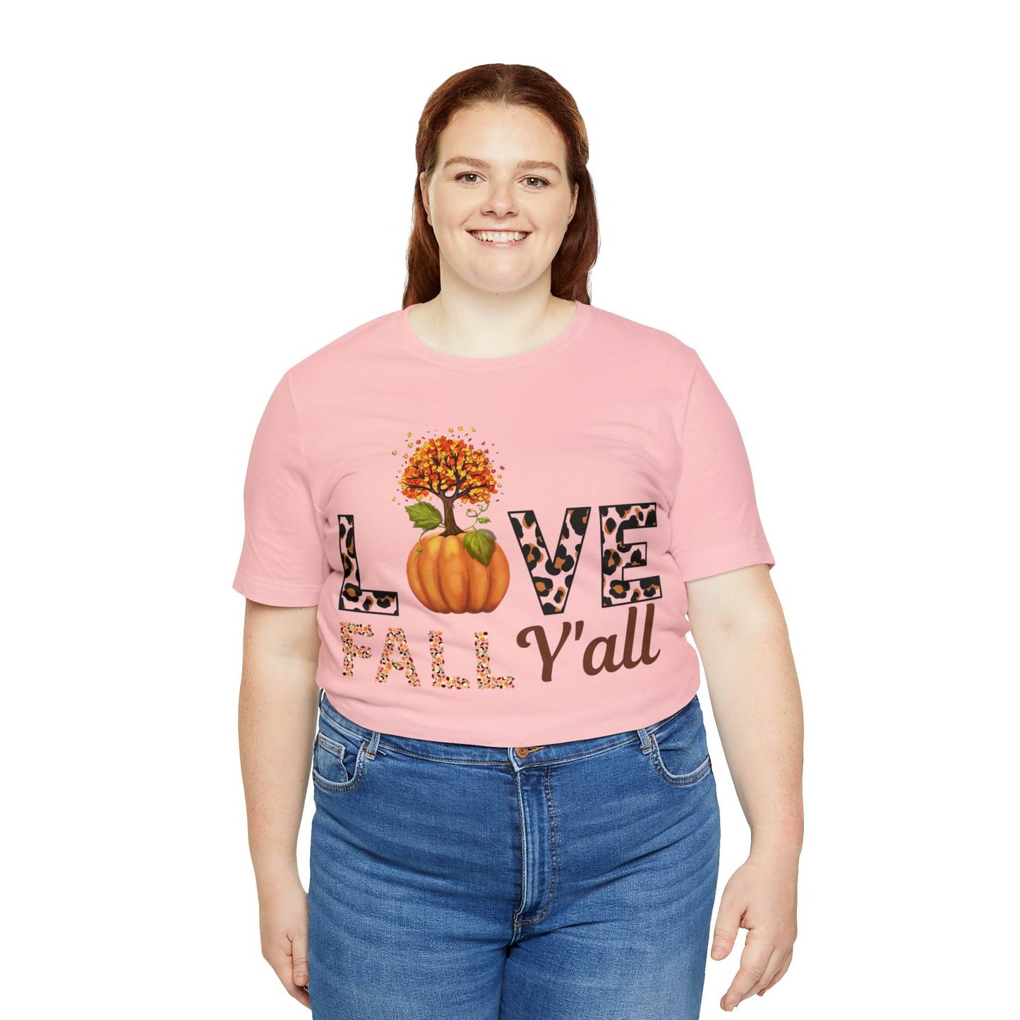 Leopard Print Love Fall Y'all shirt, Autumn Shirt, Fall shirt, Fall Gift - Giftsmojo