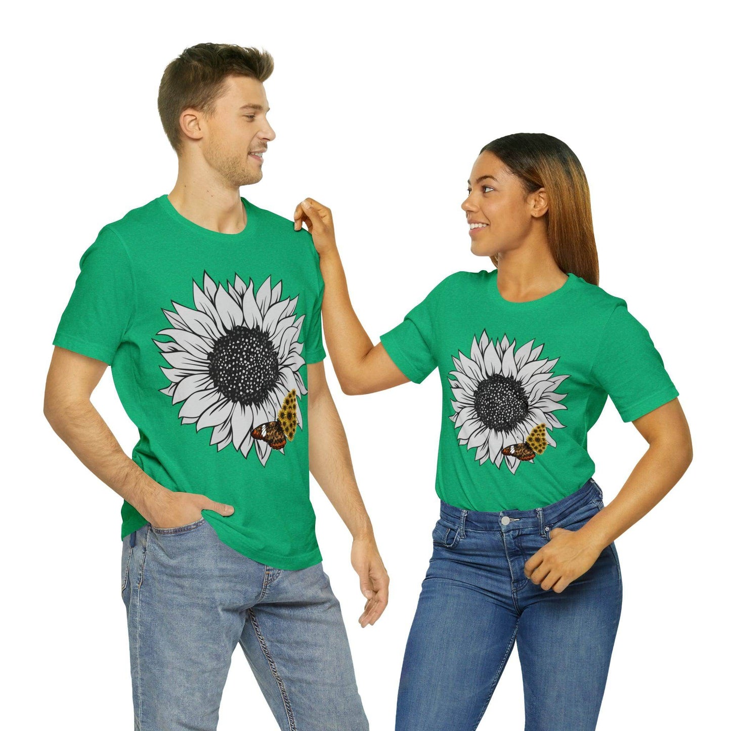 Flower Shirt, Sunflower Shirt, Floral Tee Shirt, Garden Shirt, Womens Fall Summer Shirt Sunshine Tee, Gift for Gardener, Nature love shirt - Giftsmojo