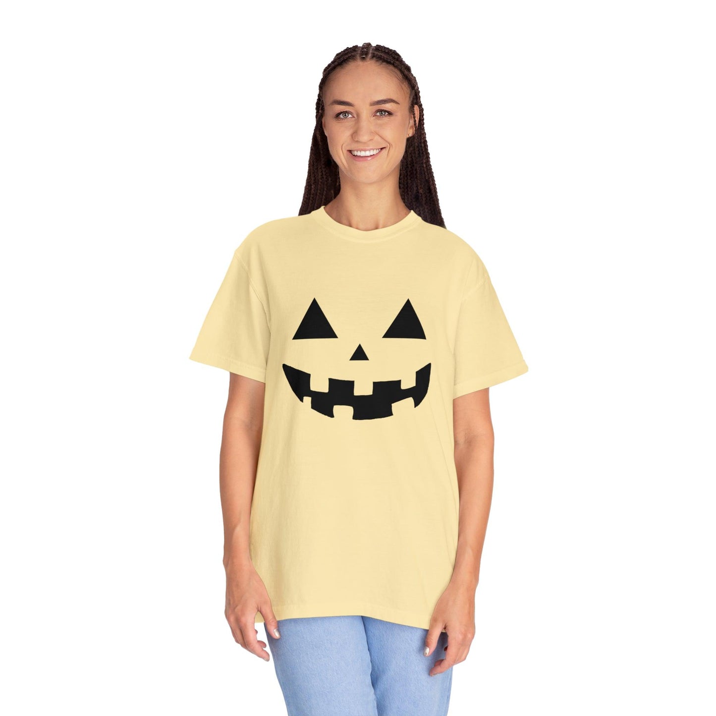 Cute Pumpkin Face Shirt Retro Halloween Tshirt, Vintage Shirt Halloween Shirt Pumpkin Face Halloween Costume Comfort Colors - Giftsmojo