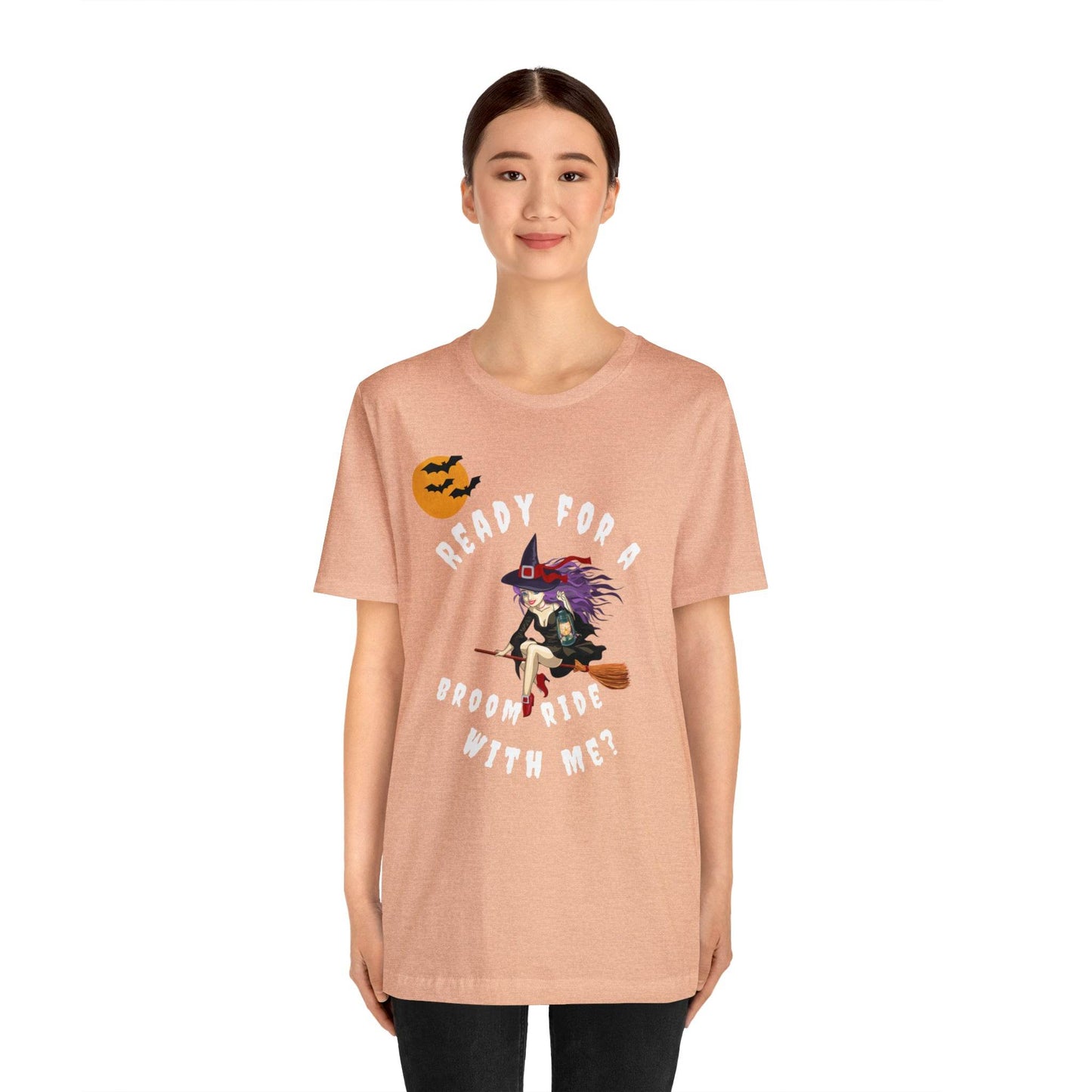 Ready for a Broom Ride with Me Halloween shirt, Witch shirt, Halloween tshirt, Halloween outfit, Work Halloween Costume - Giftsmojo