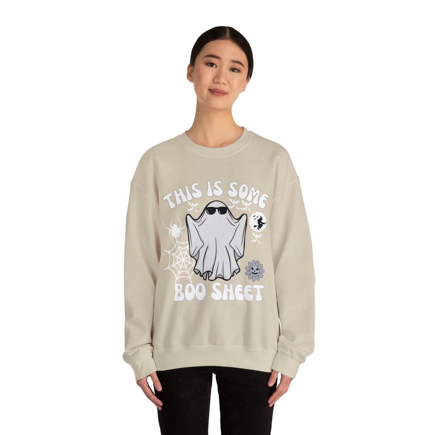 This Is Some Boo Sheet Ghost Sweatshirt Cute Ghost Sweatshirt Boo Ghost Sweatshirt Gift Shirt Funny Halloween Shirt Spooky Season Shirt - Giftsmojo
