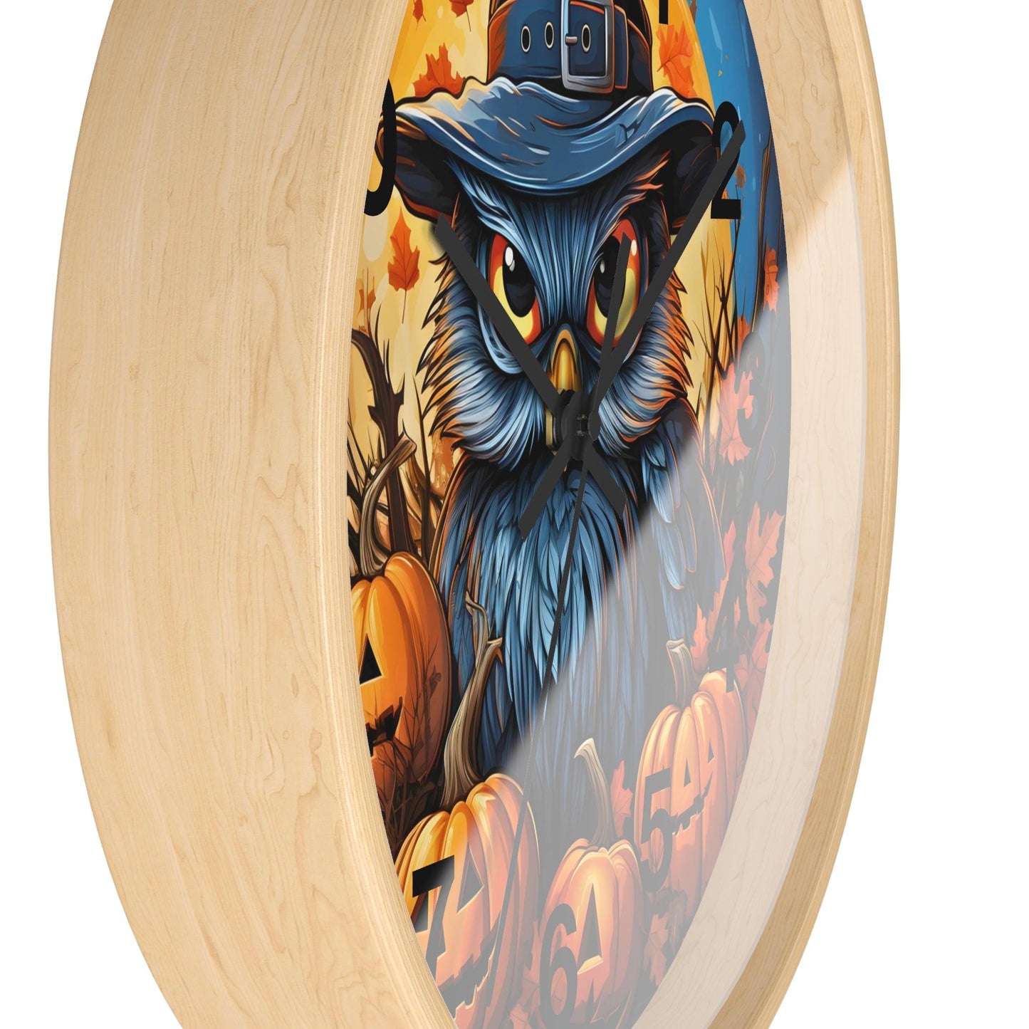 Happy HALLOTHANKSMAS Wall Clock Halloween Wall Clocks Thanksgiving Clock Fall Clock Halloween Decor