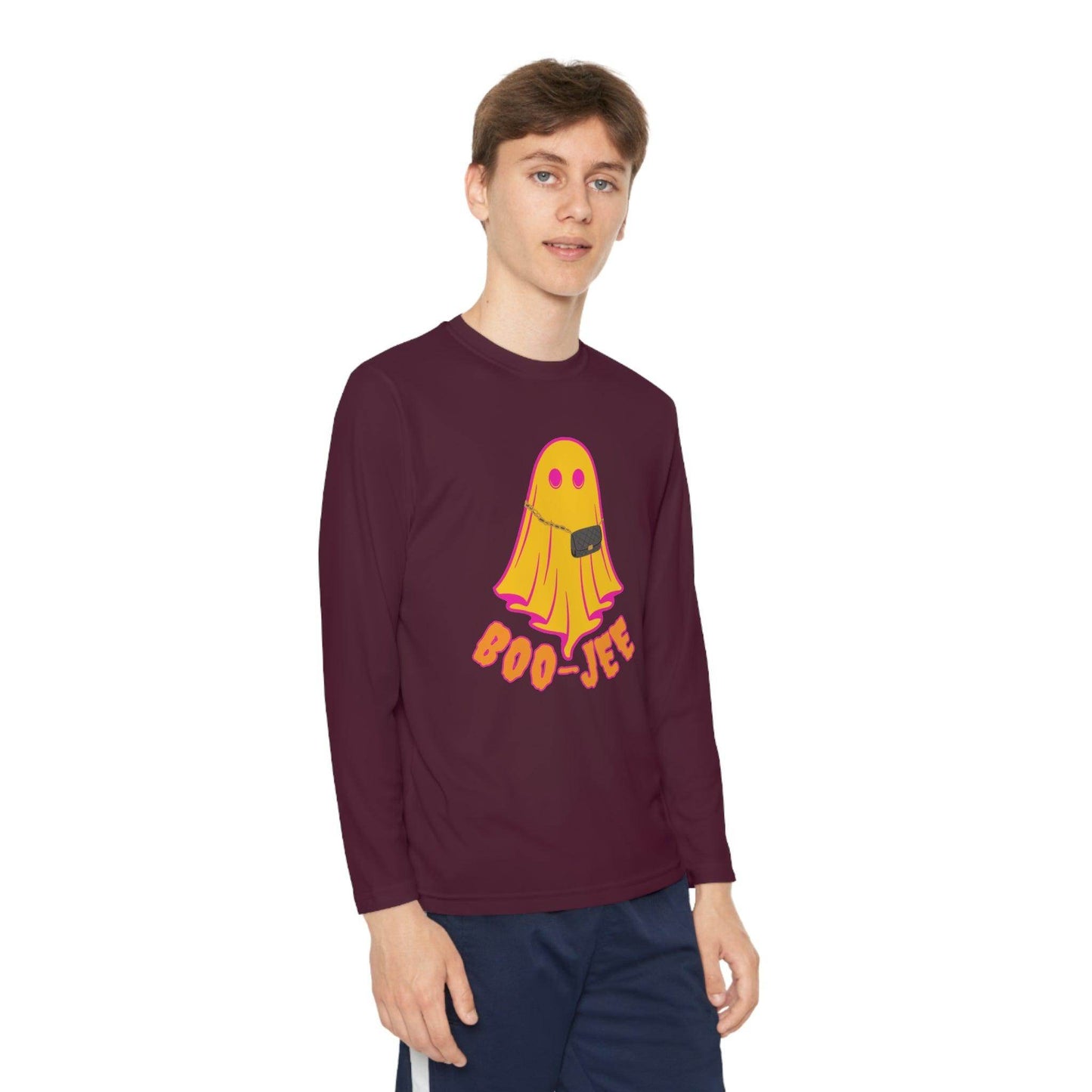 Boo-jee Costume Youth Halloween Costume Long Sleeve Competitor Tee Boojee Halloween Boujee - Giftsmojo