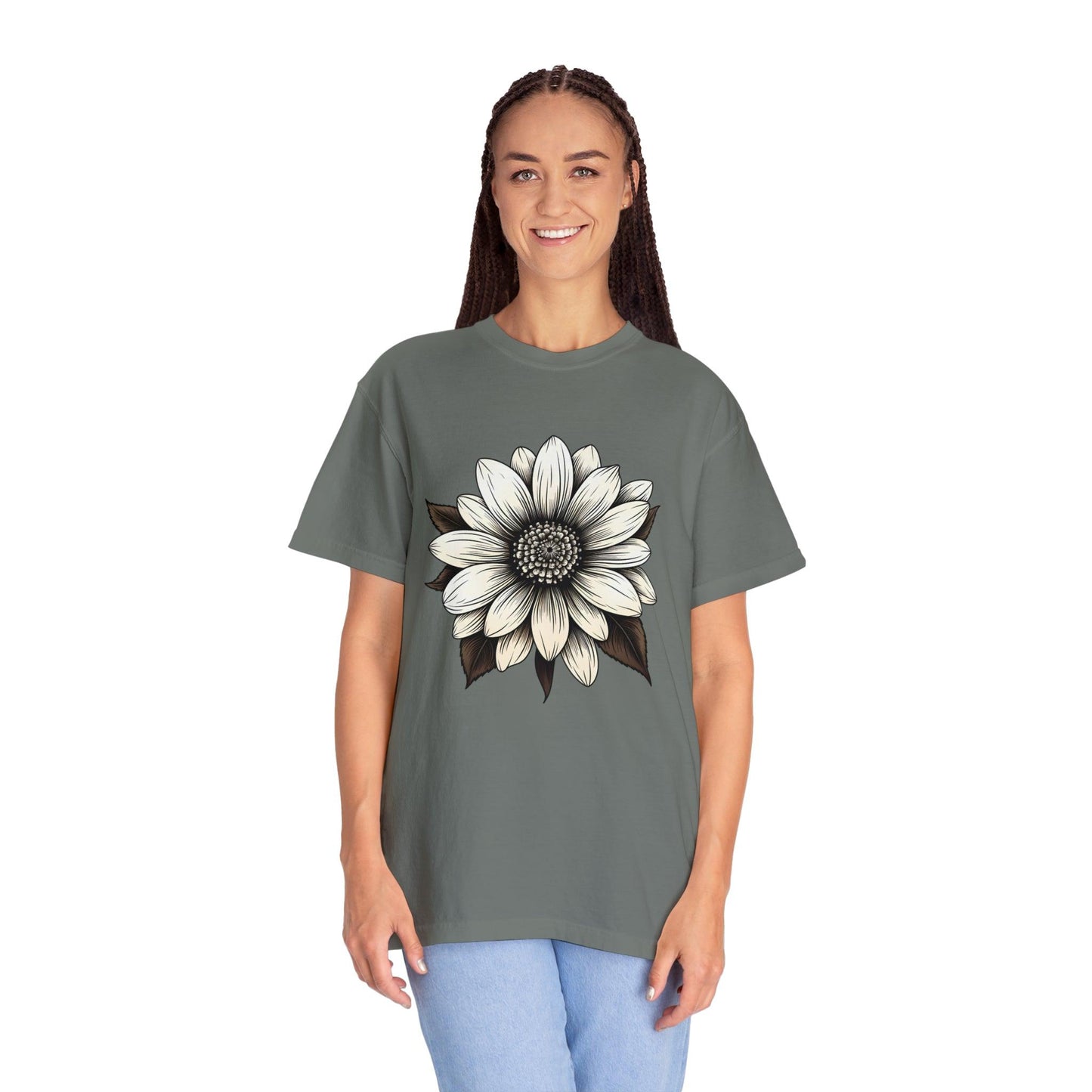 Sunflower Shirt Flower Shirt Aesthetic Women Top Floral Graphic Tee Floral Shirt Flower T-shirt, Wild Flower Shirt Gift For Her