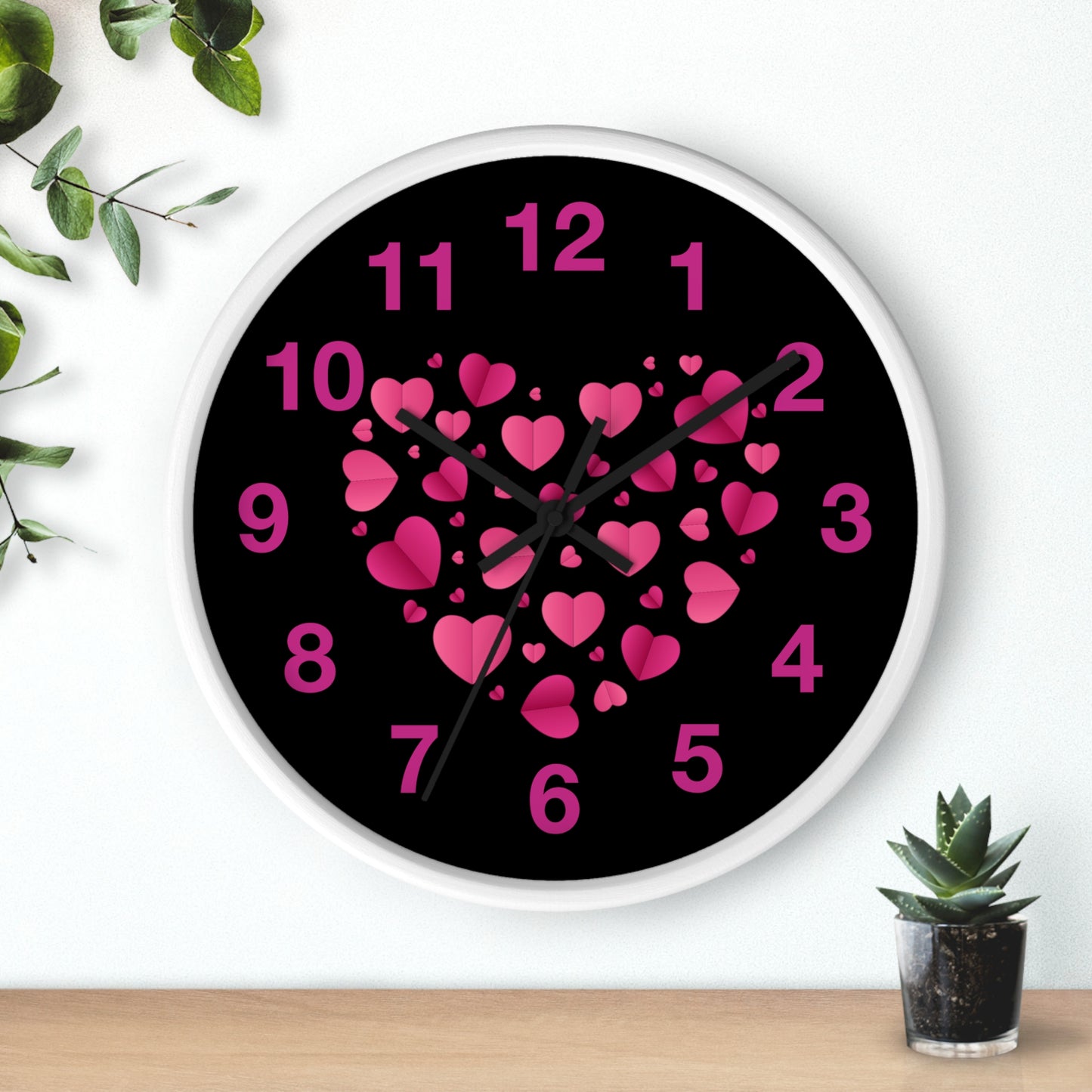 Heart Wall Clock Love Clock Romantic Home Decor