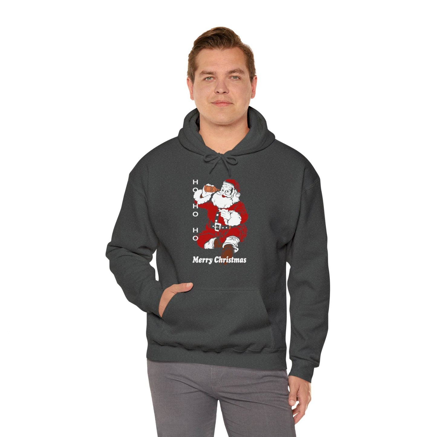 Ho HO Ho Merry Christmas Unisex Heavy Blend Hooded Sweatshirt Christmas Shirt Hoodie - Giftsmojo