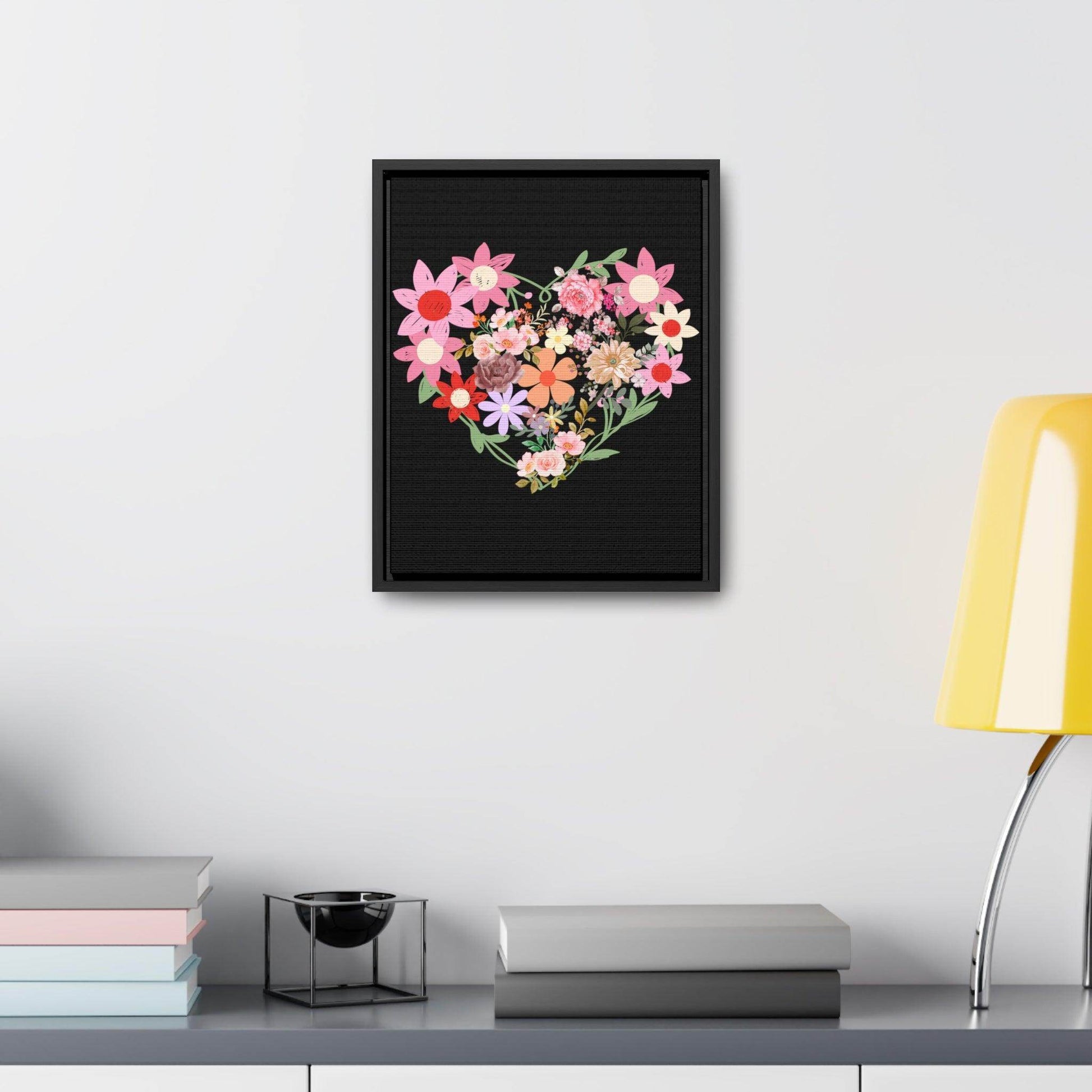 Wild Flower Heart Gallery Canvas Wraps, Home decorations, New house gift, Wall art, Home decor gift, house warming gift, home gifts, - Giftsmojo