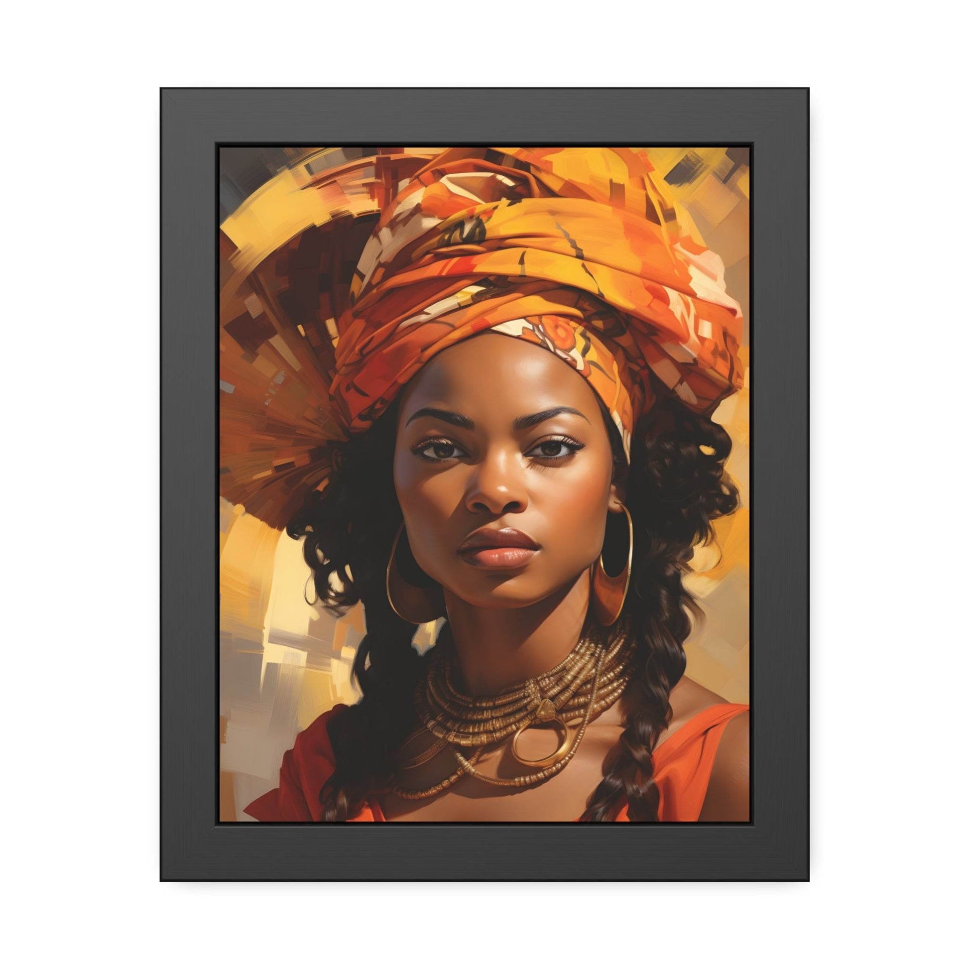 African Woman Framed Paper Posters - Giftsmojo