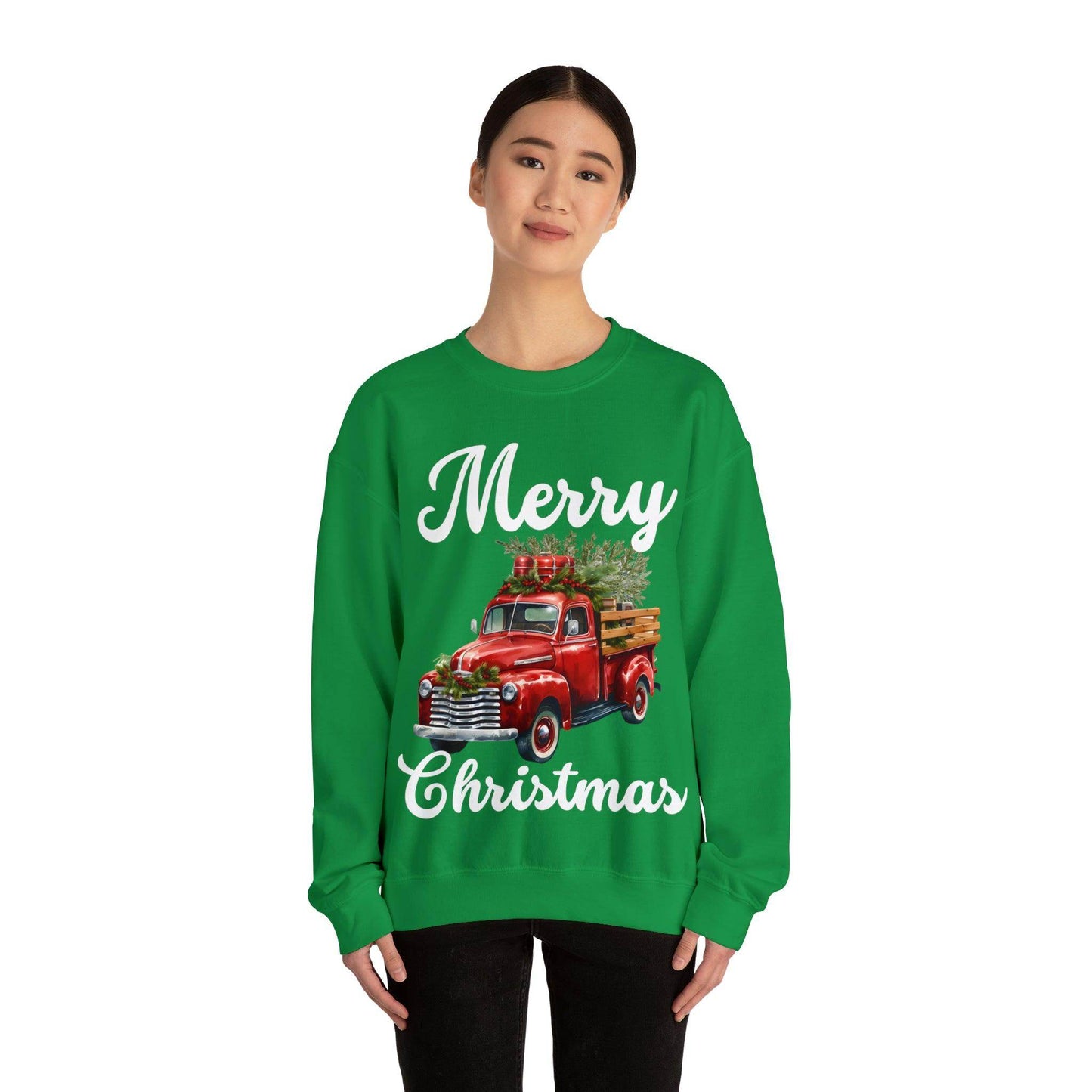 Christmas Tree Truck Sweatshirt Christmas Truck Sweatshirt Christmas Sweater Tree Truck Shirt Christmas Sweatshirt Tree Sweat Pine Tree - Giftsmojo