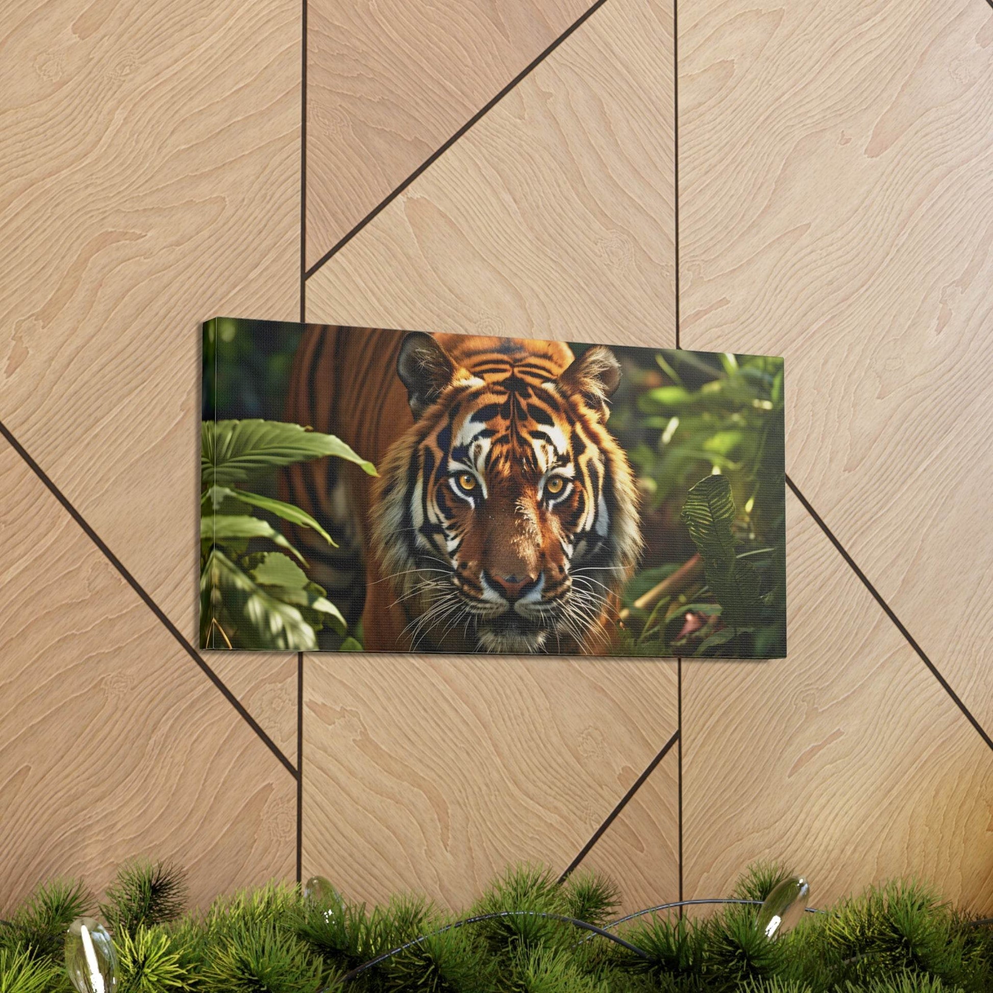 Tiger In Nature Art Canvas Gallery Wraps Tiger Print Large Canvas Art Animal Wall Art minimalist Wall Art Lover Gift - Giftsmojo