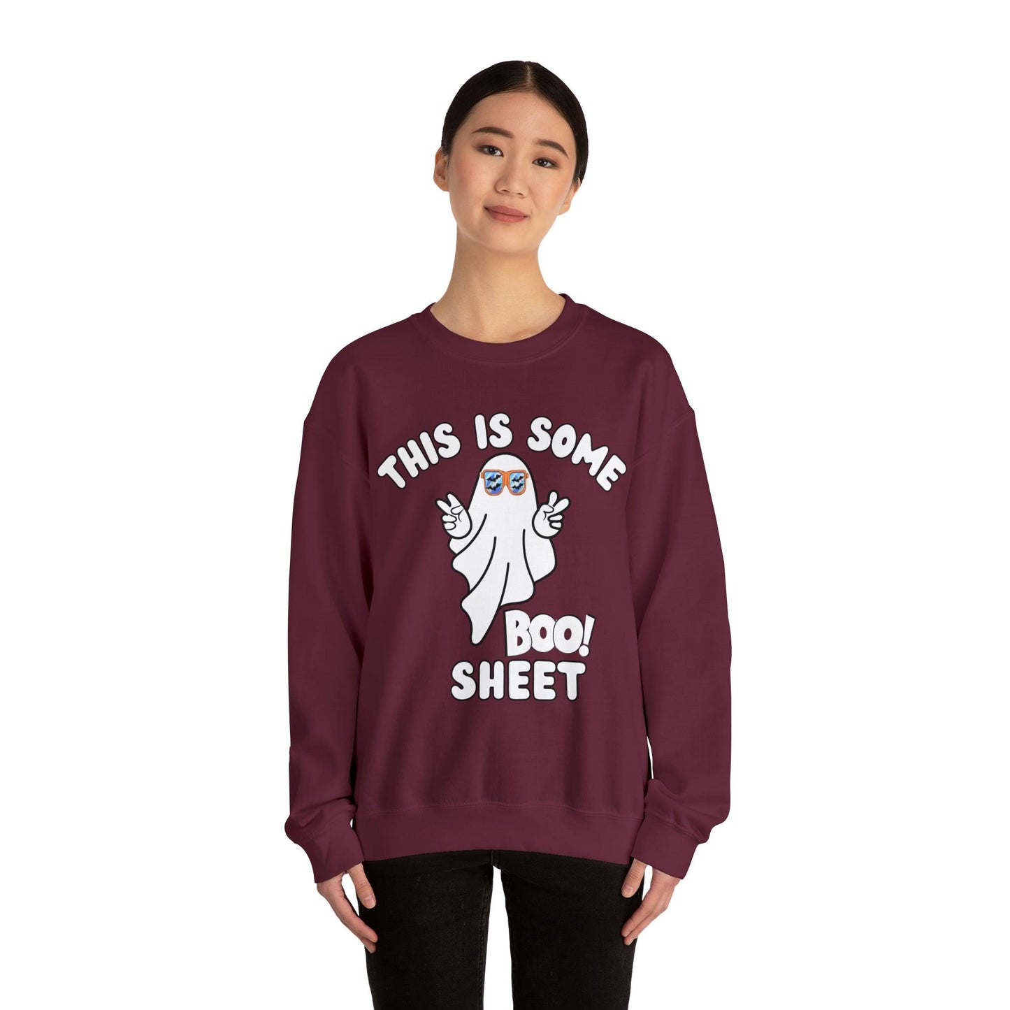 This Is Some Boo Sheet Ghost Sweatshirt Cute Ghost Sweatshirt Boo Ghost Sweatshirt Gift Shirt Funny Halloween Shirt Spooky Season Shirt