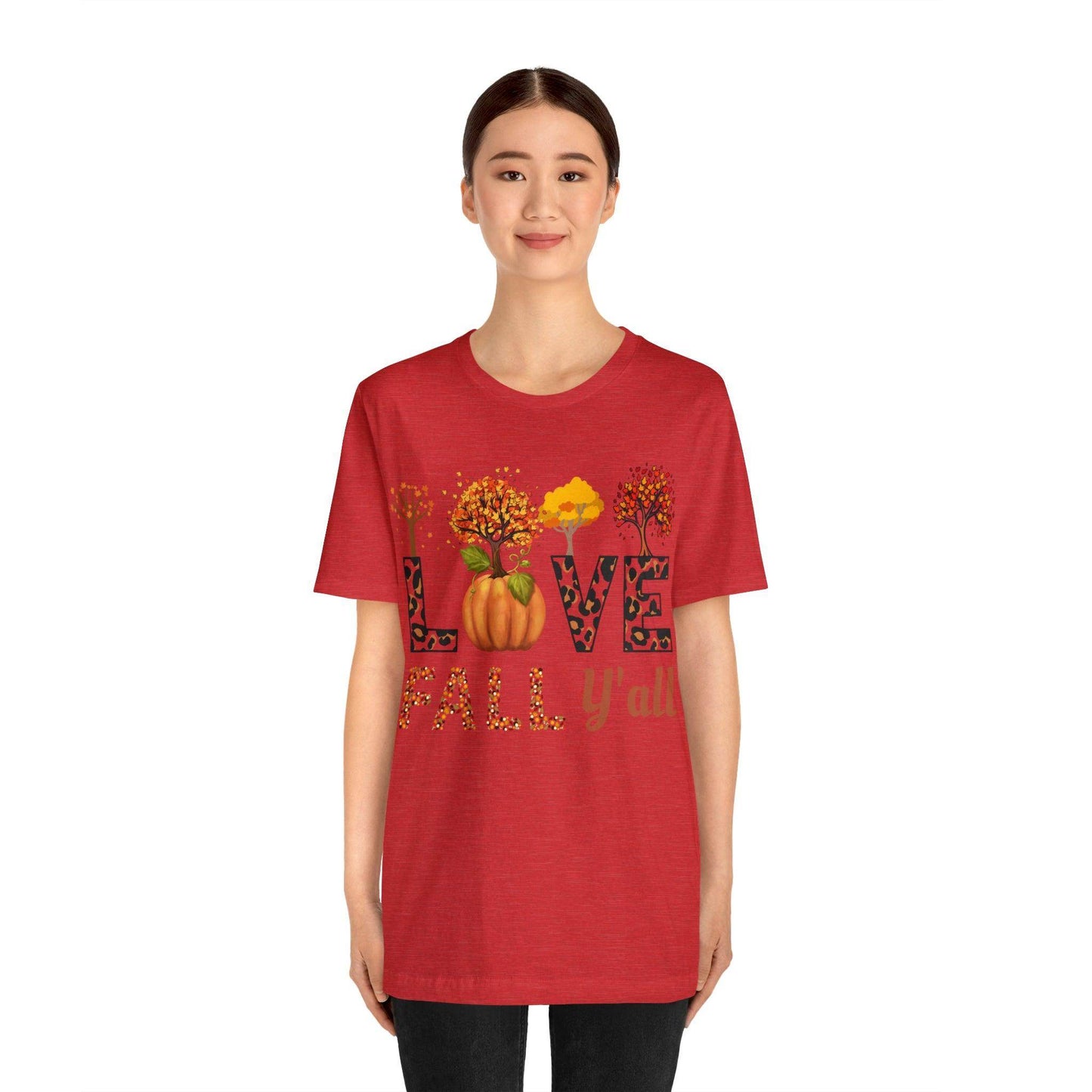 Leopard Print Love Fall Y'all, Fall shirt, Fall lover gift - Giftsmojo