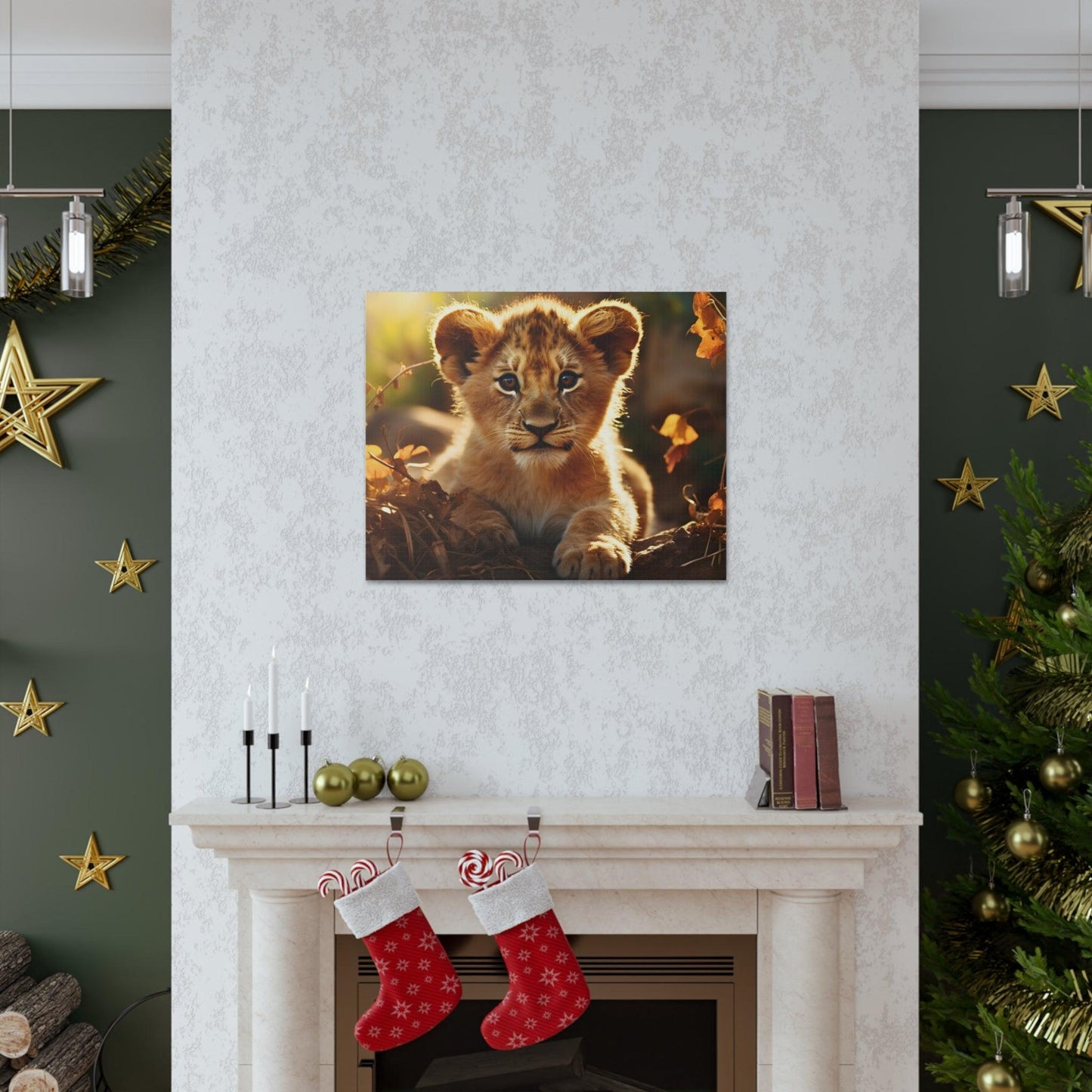 Baby Lion Cub Print Animal Nature Art Safari Nursery Canvas Gallery Wraps Baby Lion Print Large Canvas Art Animal Wall Art Lover Gift