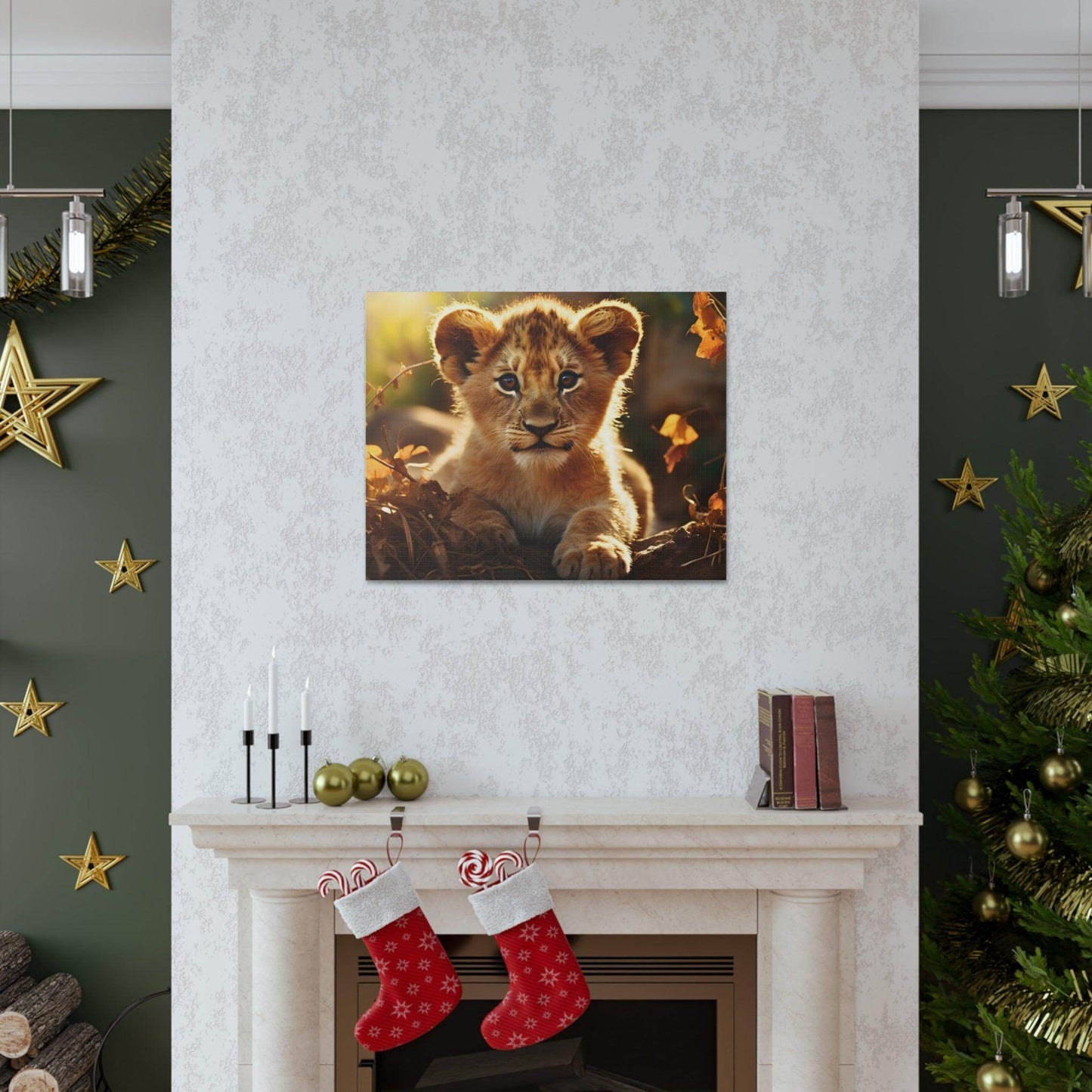 Baby Lion Cub Print Animal Nature Art Safari Nursery Canvas Gallery Wraps Baby Lion Print Large Canvas Art Animal Wall Art Lover Gift - Giftsmojo