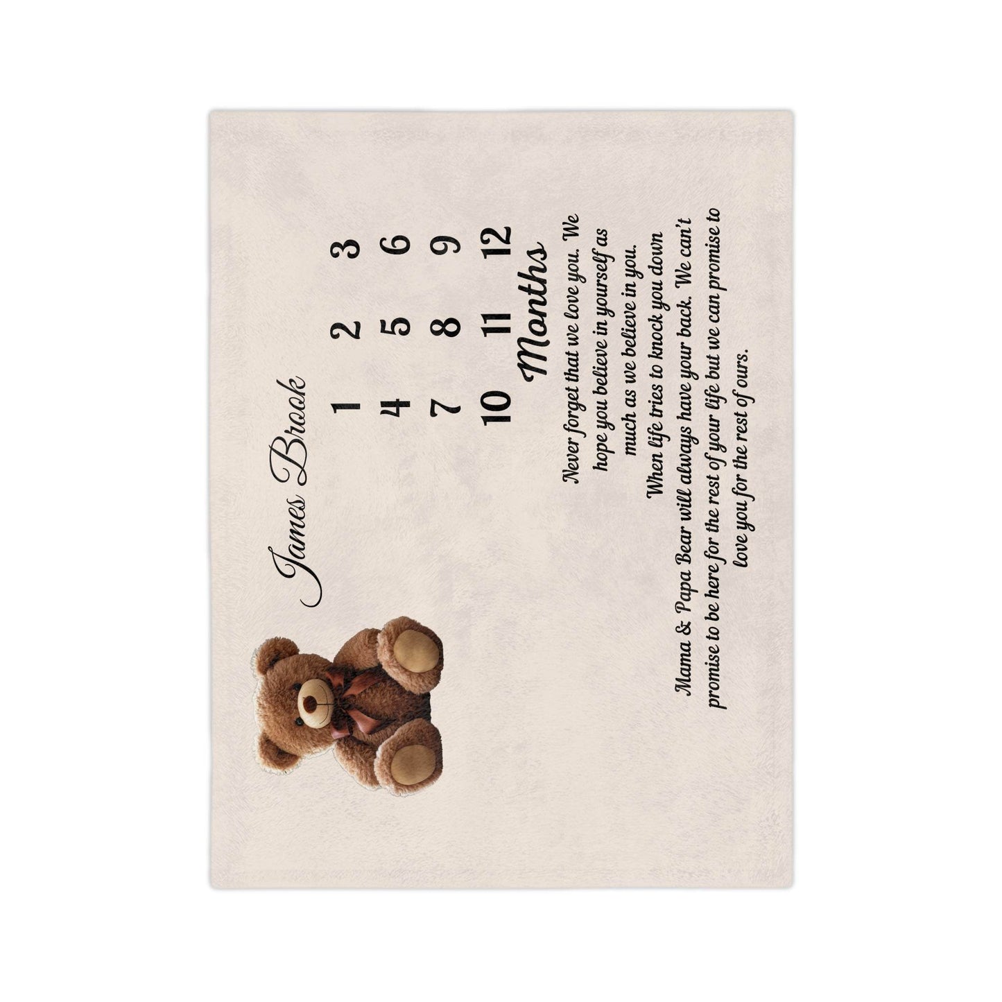 Unlocking Cherished Memories: The Power of a Personalized Teddy Bear Milestone Blanket - Giftsmojo