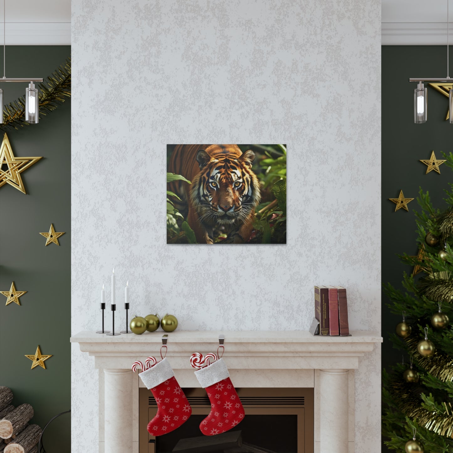 Tiger In Nature Art Canvas Gallery Wraps Tiger Print Large Canvas Art Animal Wall Art minimalist Wall Art Lover Gift