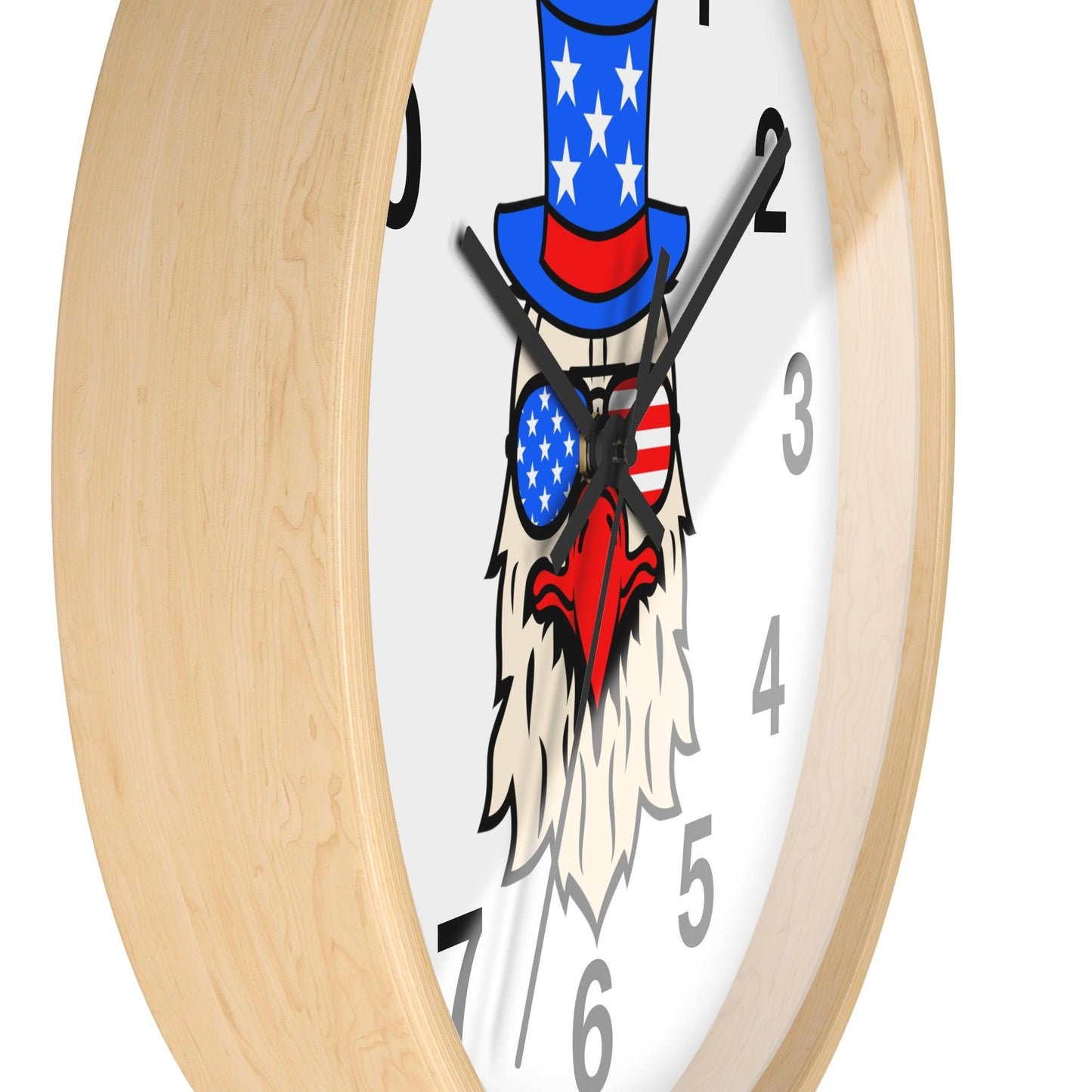 Funny USA Flag Wall Clock, Home decor gift, House Warming gift, New Home Gift, Patriotic gift
