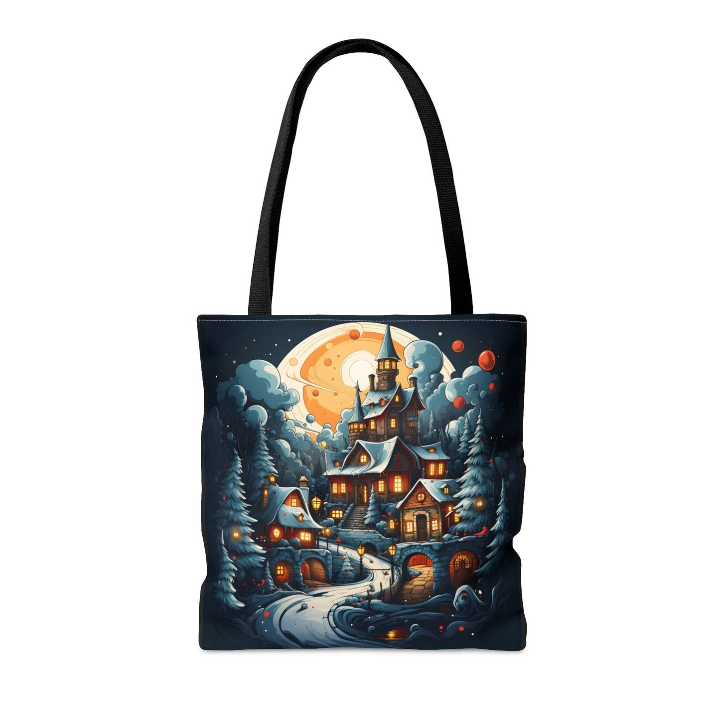 Christmas Bag Cute Christmas Bag - Aesthetic Bag, Christmas Village Bag, Mom Bag Canvas Bag Christmas Tote Bag Gift