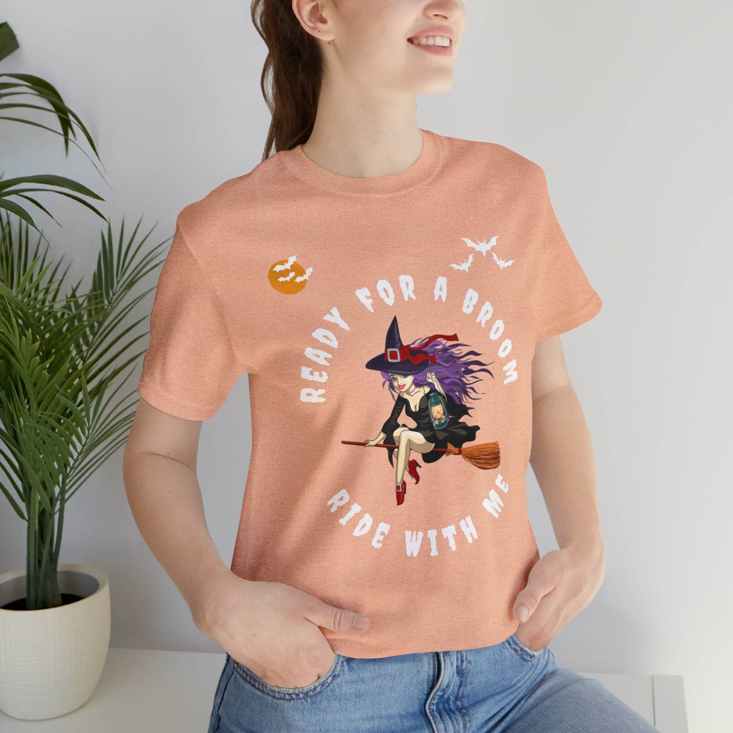 Ready for a Broom Ride with Me Halloween shirt, Witch shirt, Halloween tshirt, Halloween outfit, Work Halloween Costume - Giftsmojo