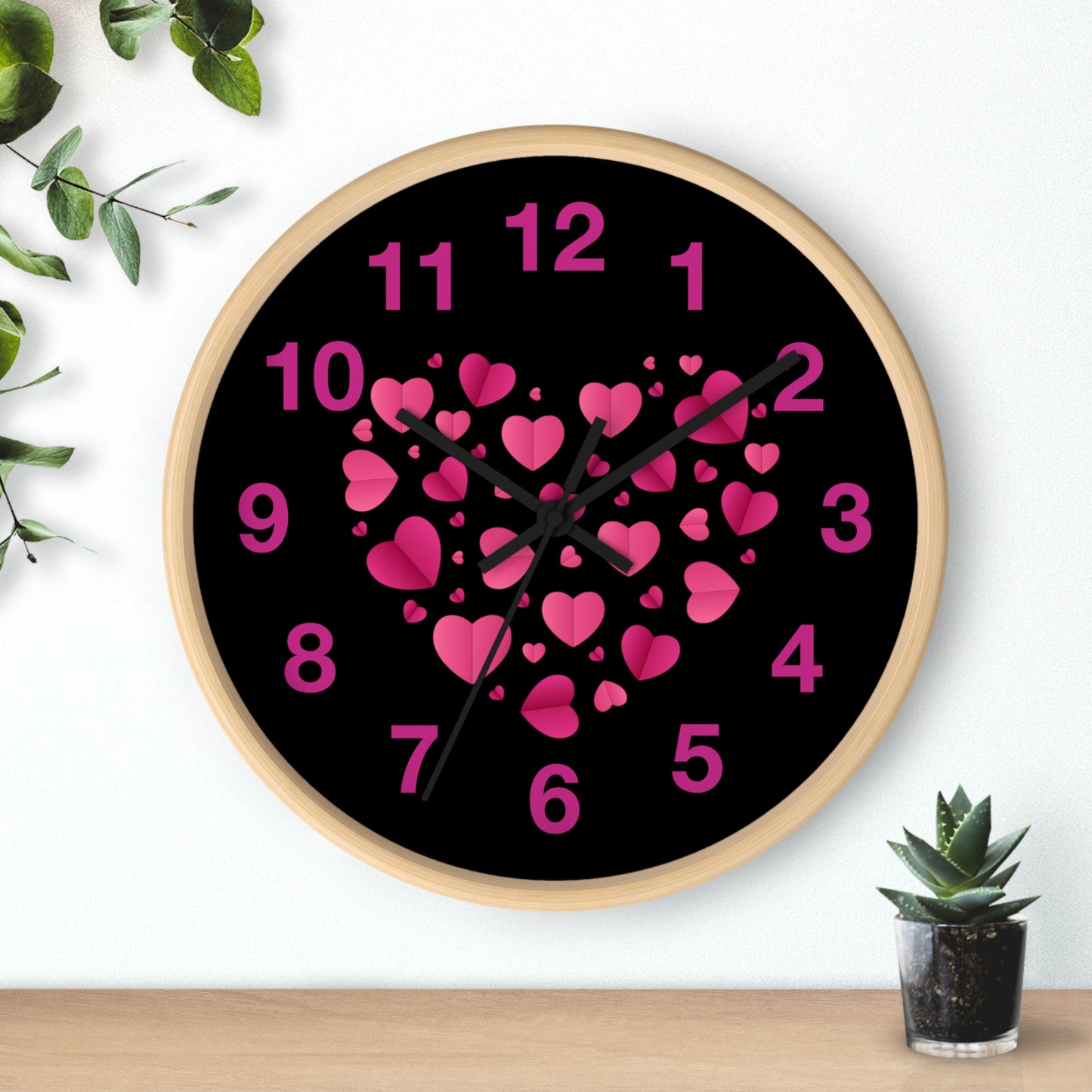 Heart Wall Clock Love Clock Romantic Home Decor
