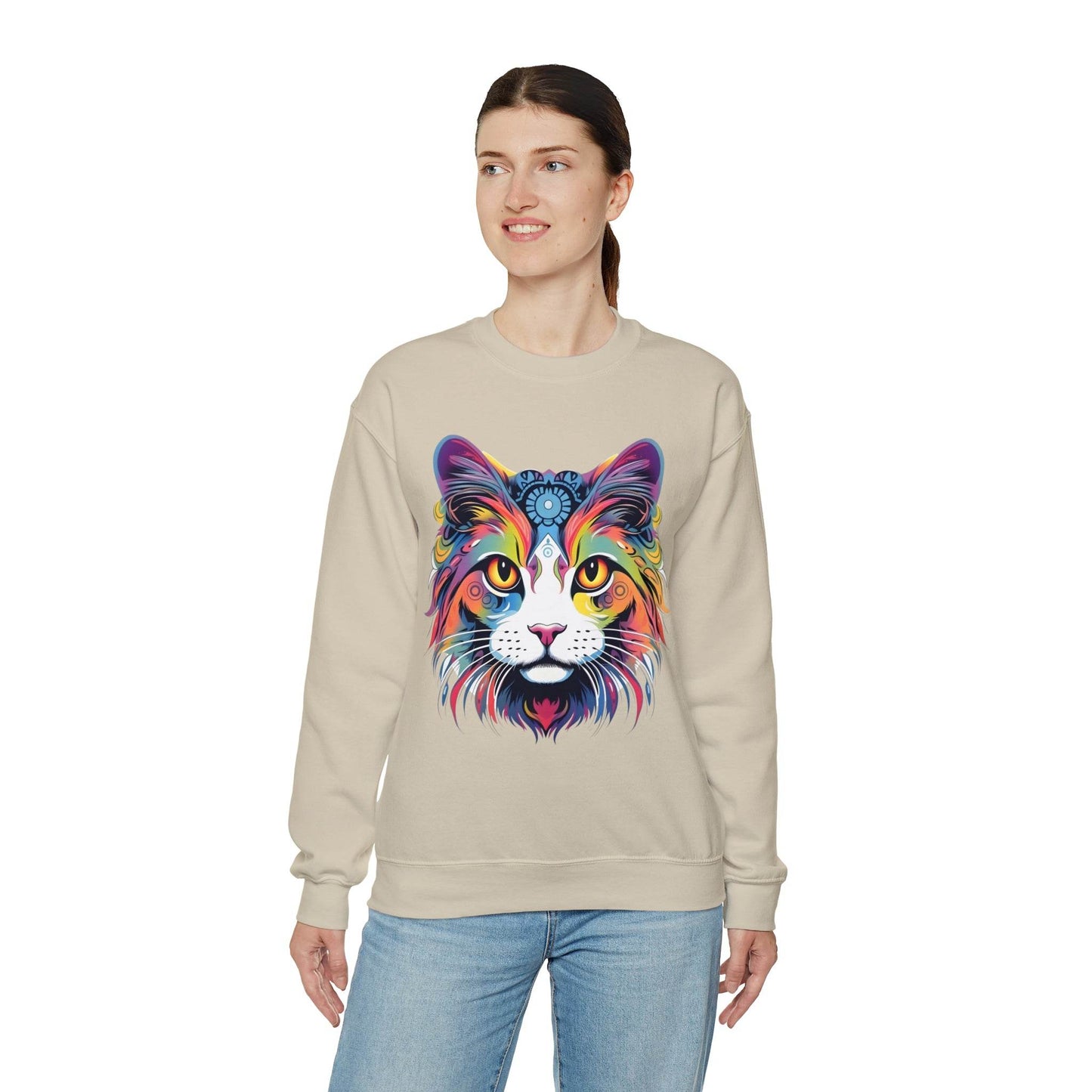 Vintage Cat Lover Sweater Animal Lover Gift Cat Mom Gift Cat Lover Gift Cat Mom Sweatshirt Retro Cat Sweatshirt Cat Crewneck Sweatshirt - Giftsmojo